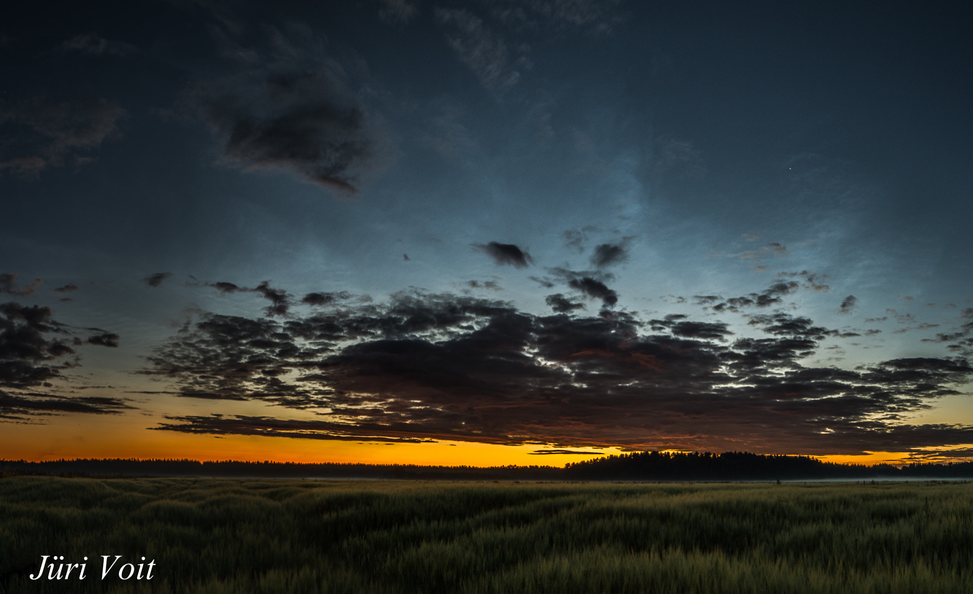 Pentax K-50 + A Series Lens sample photo. Sunrise with weak noctilucent clouds photography
