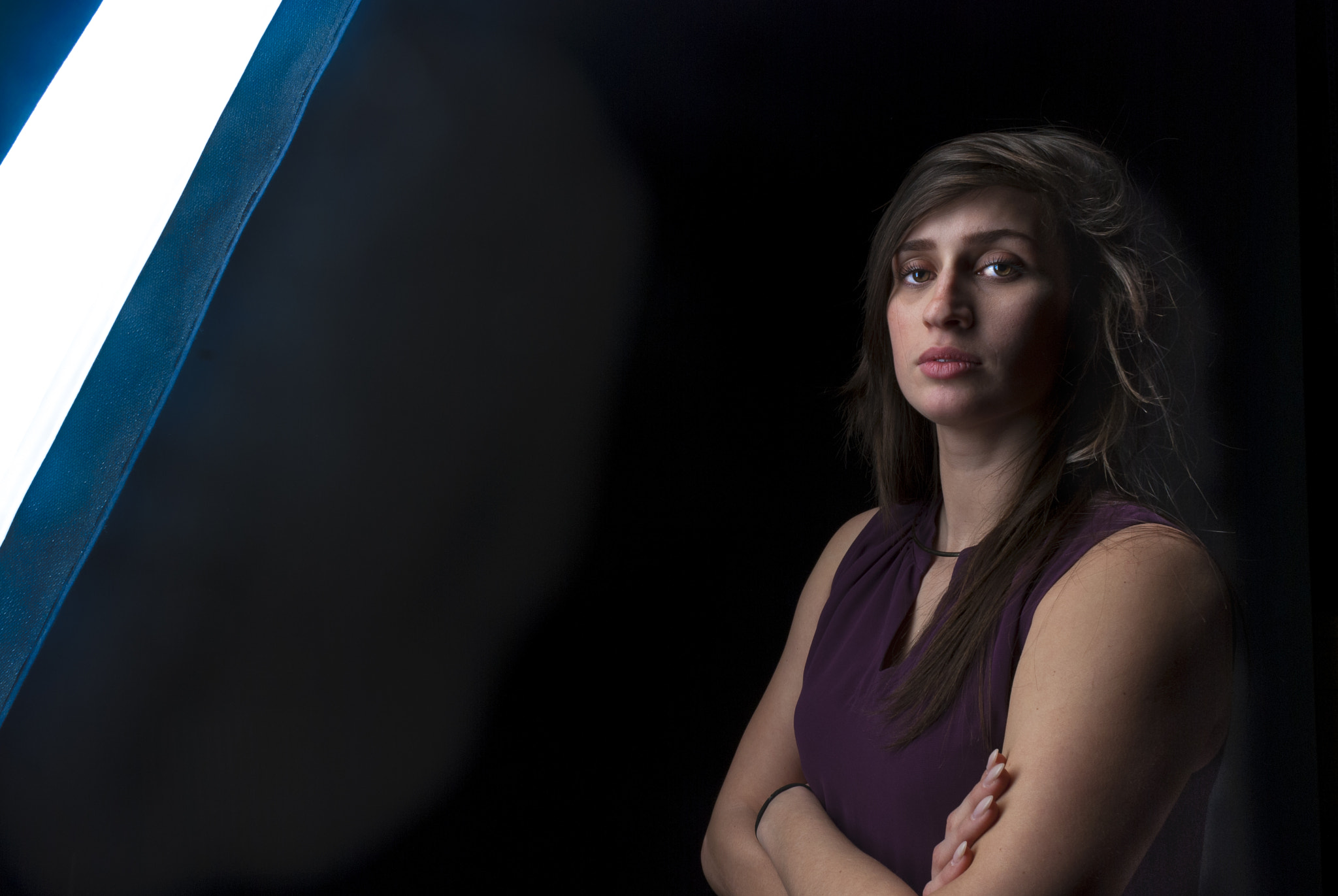 Nikon D80 sample photo. Portrait with one light photography