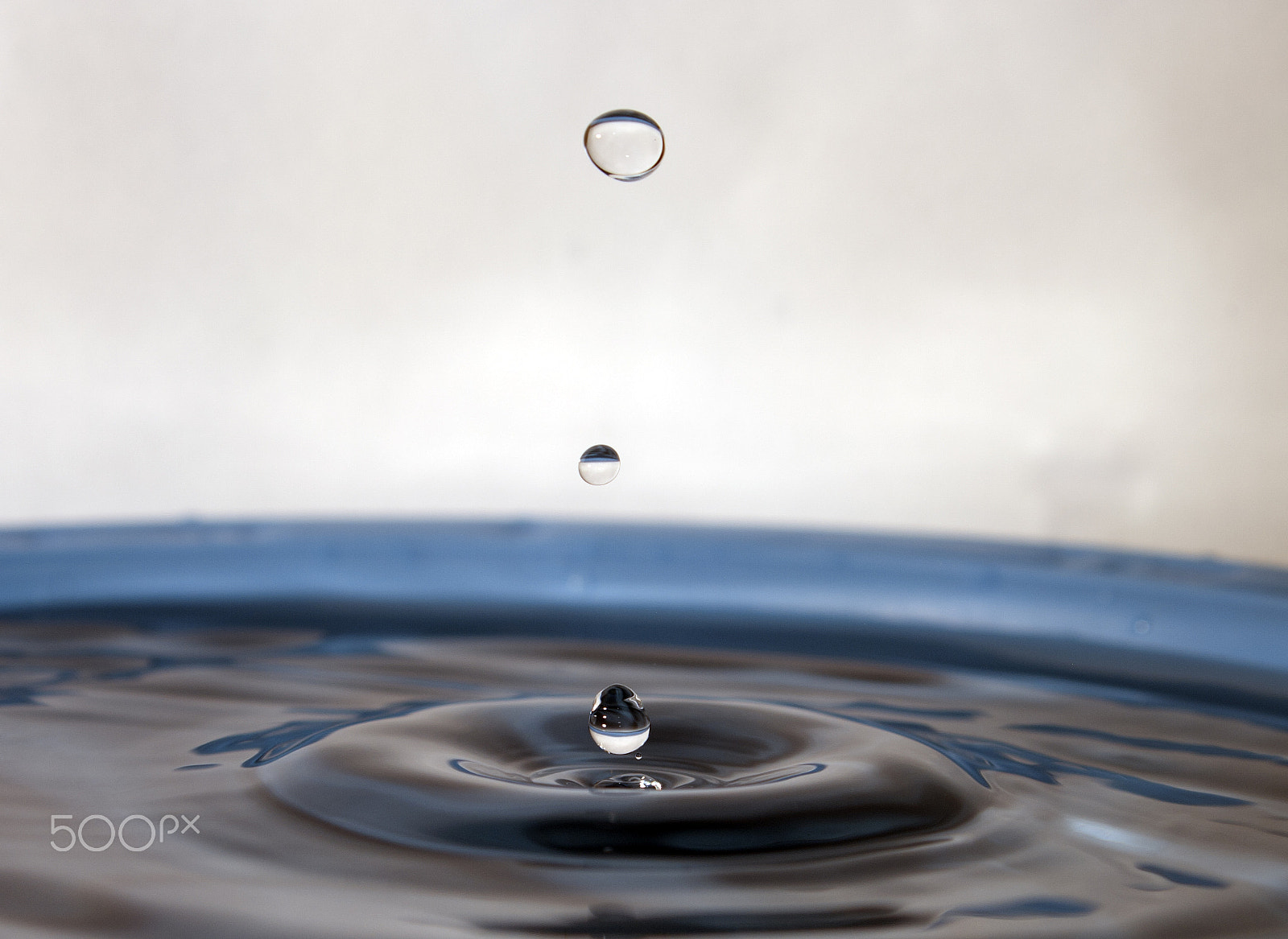 Pentax K20D sample photo. A drop of water photography