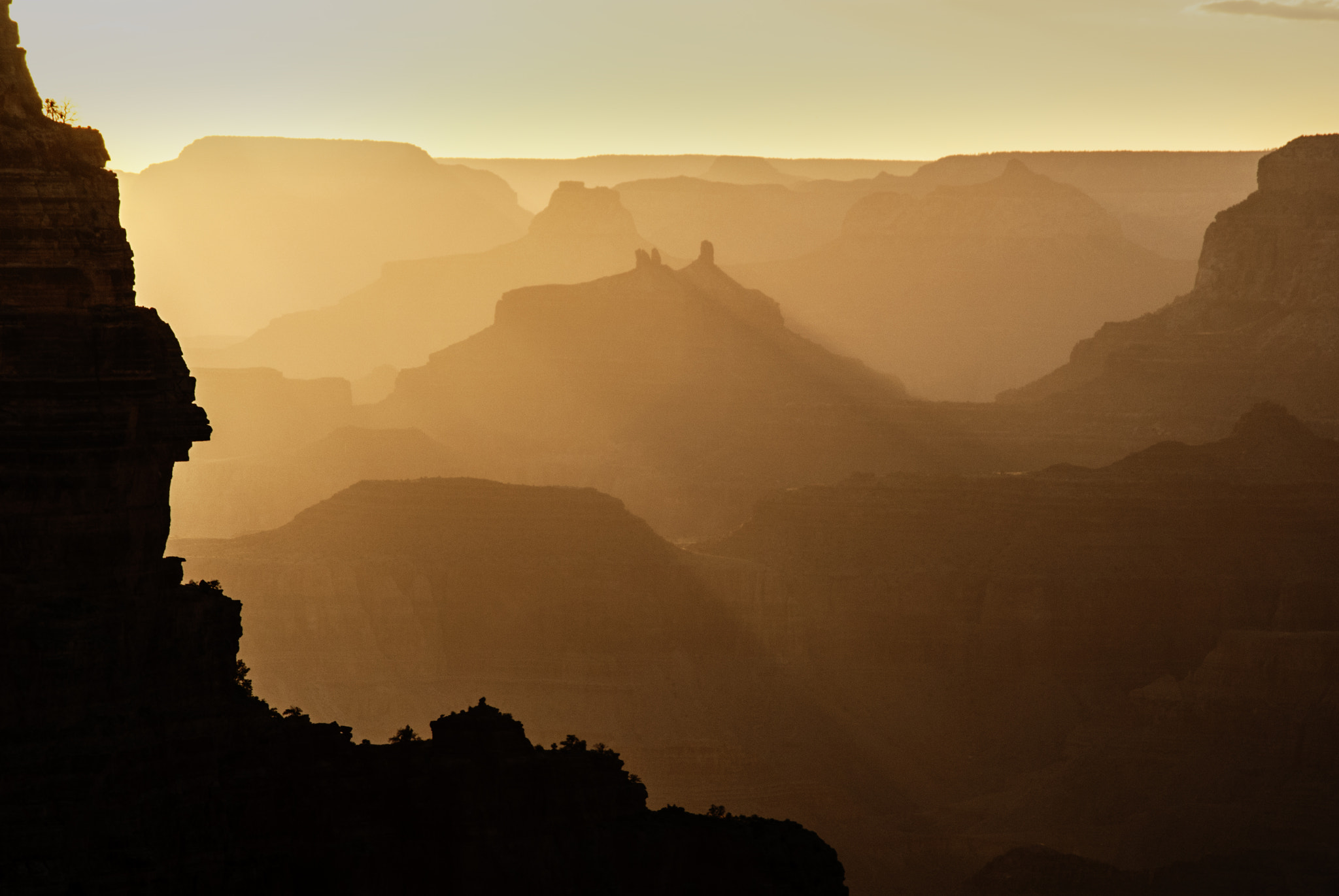 Nikon D200 sample photo. South rim sunset photography