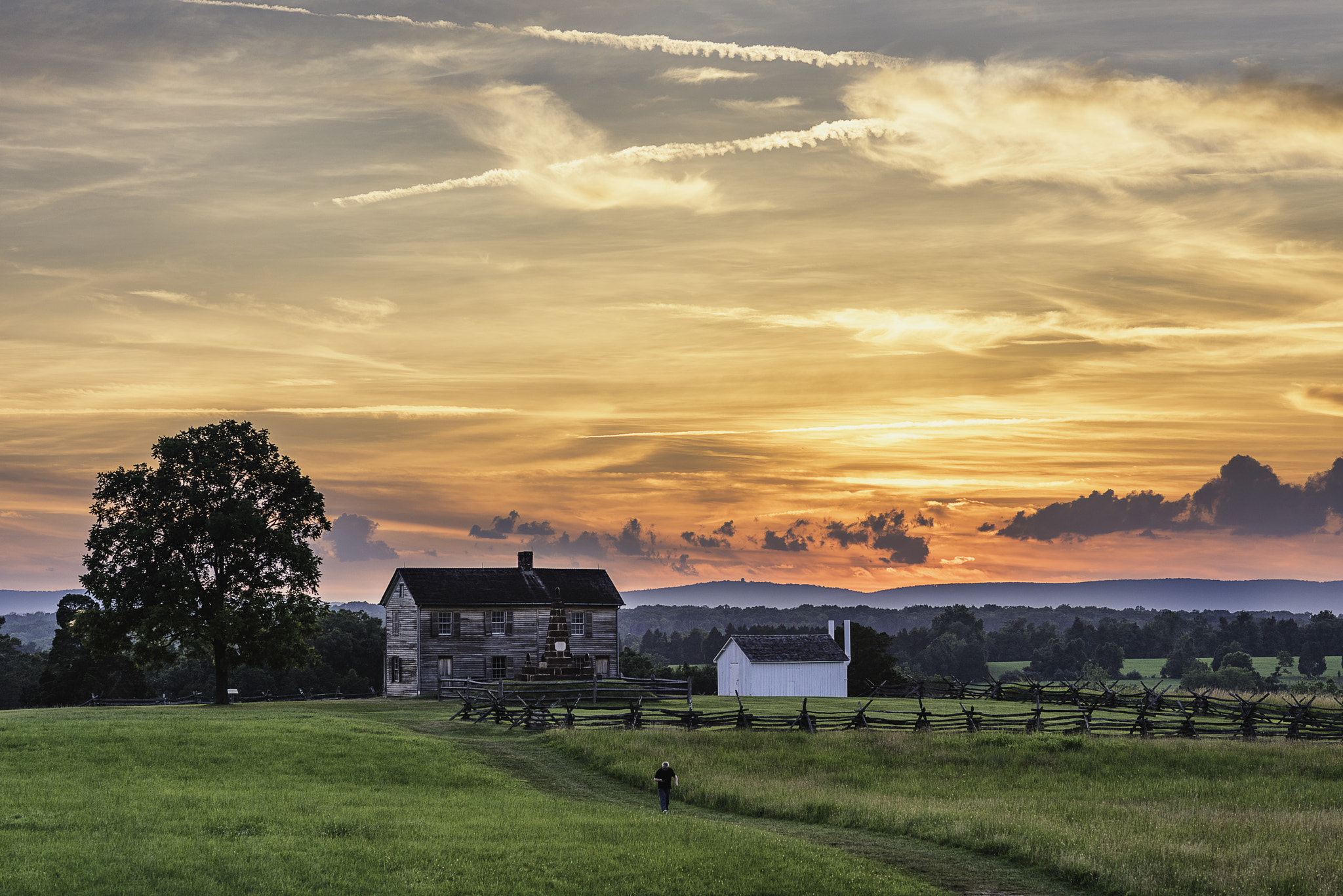 ZEISS Milvus 100mm F2 Macro sample photo. Manassas battlefield sunset photography