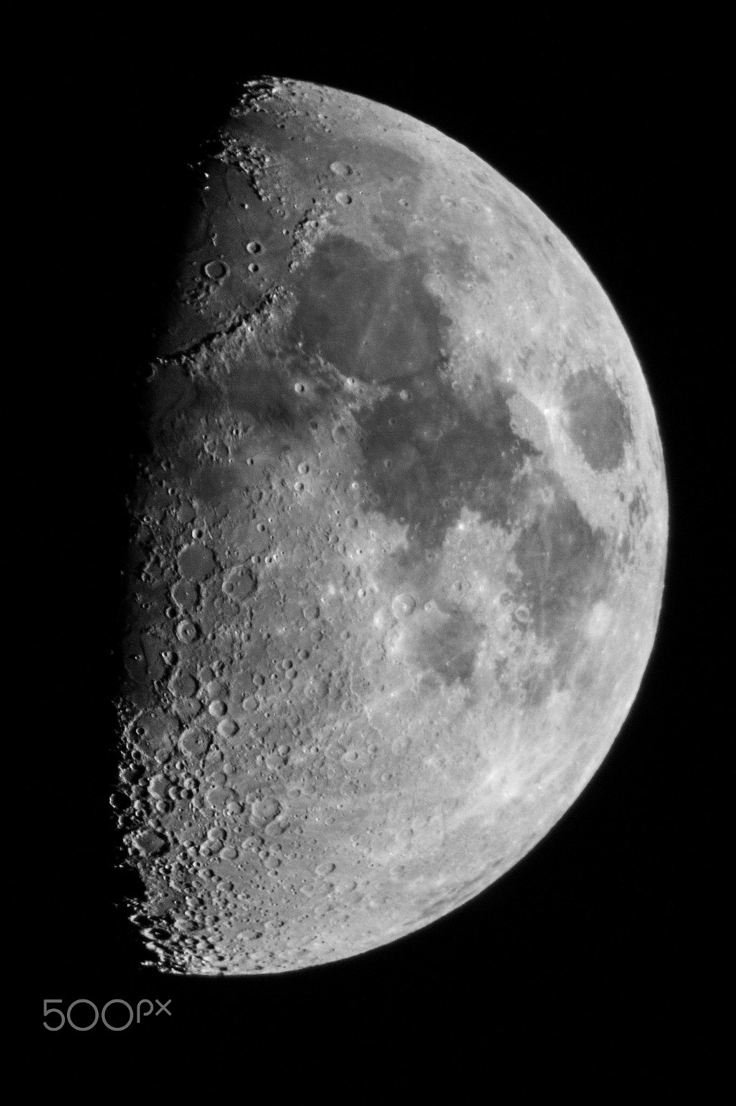 Nikon D7100 + Nikon AF-S Nikkor 600mm F4G ED VR sample photo. July half moon photography