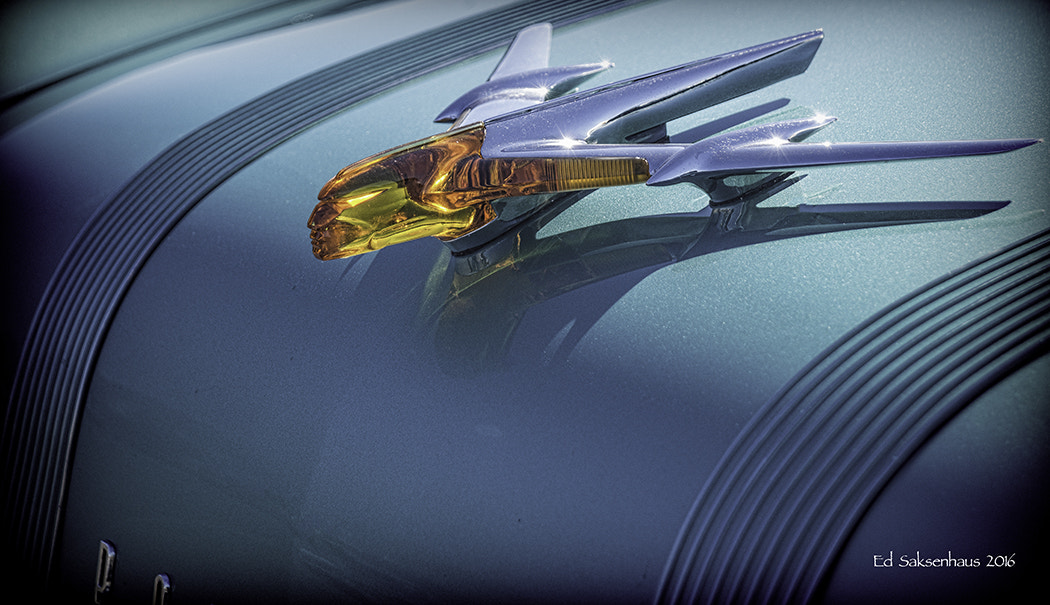 AF Zoom-Nikkor 24-120mm f/3.5-5.6D IF sample photo. Pontiac hood ornament photography