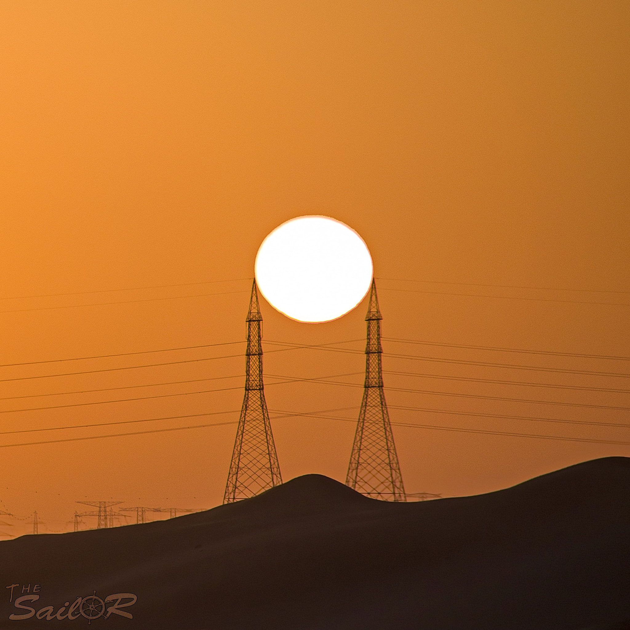 Nikon D610 + Tamron AF 28-300mm F3.5-6.3 XR Di VC LD Aspherical (IF) Macro sample photo. Sun and electric towers photography