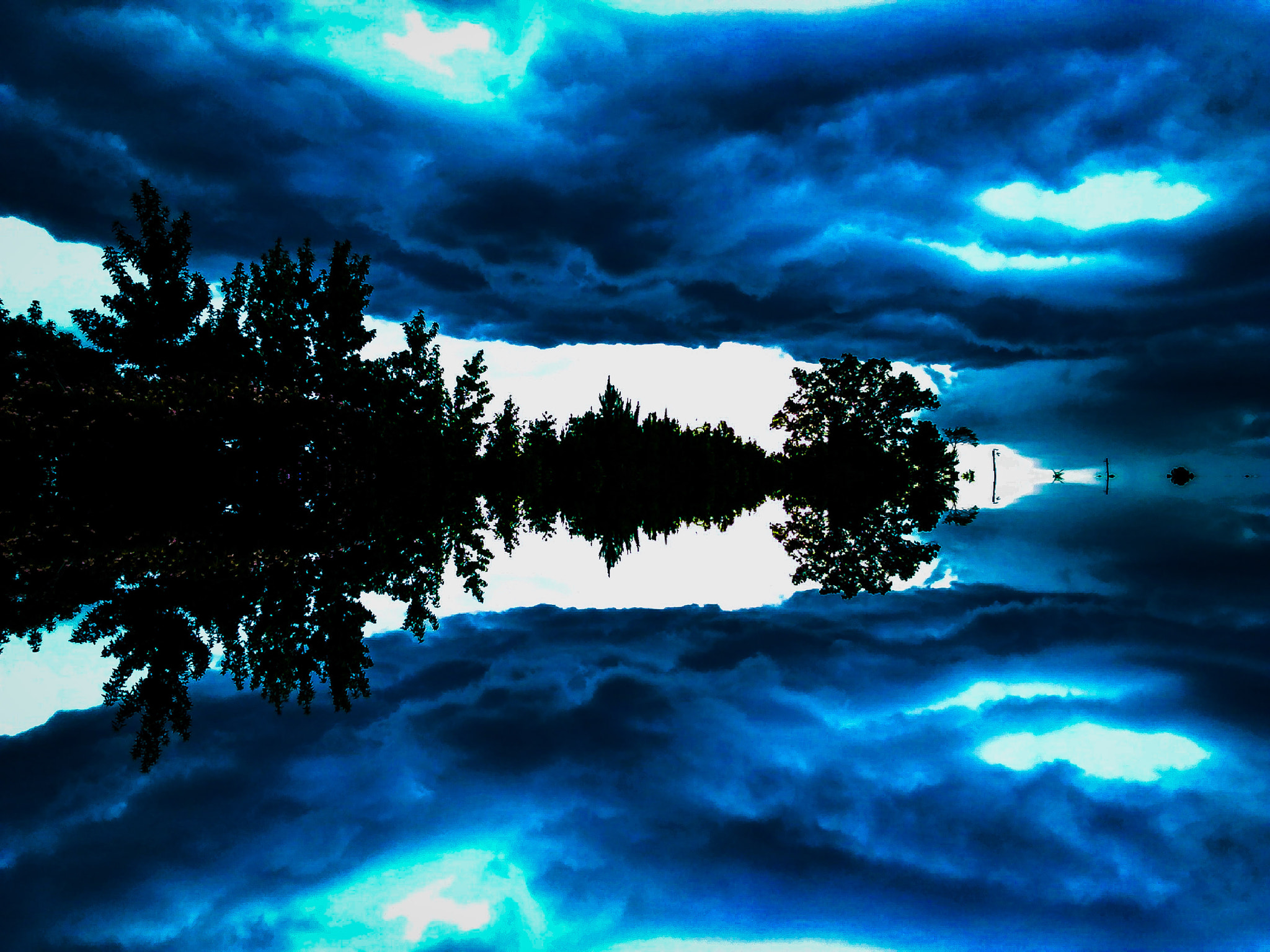 ZTE Z958 sample photo. Alabama sky mirrored  photography