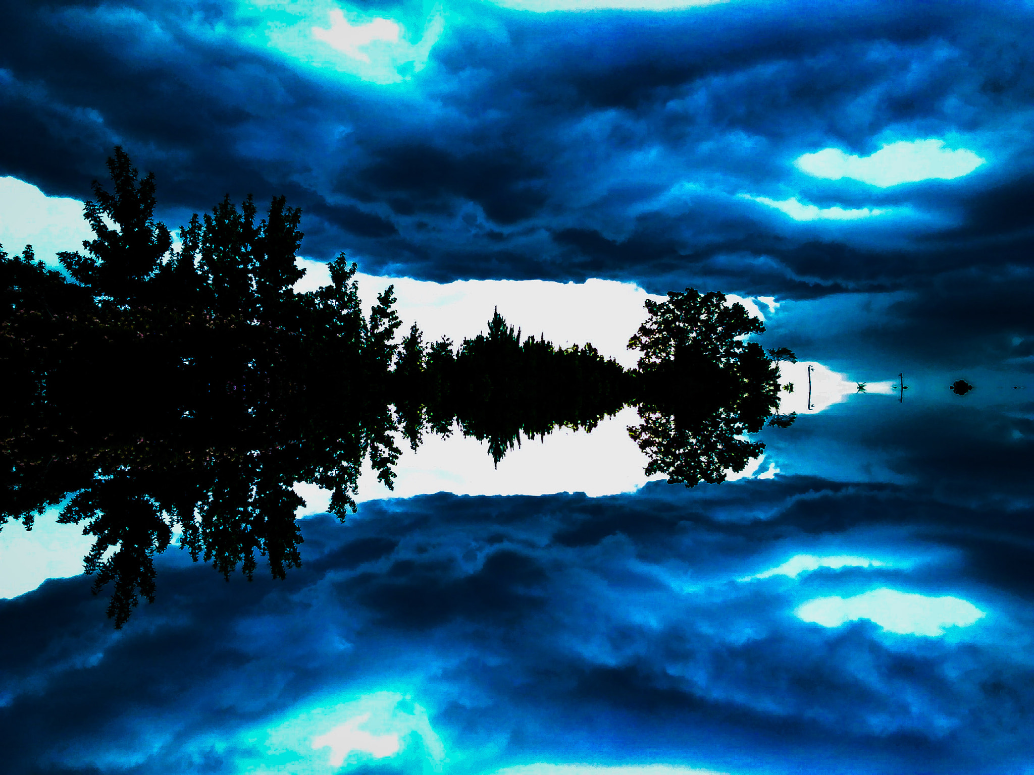 ZTE Z958 sample photo. Alabama sky mirrored  photography