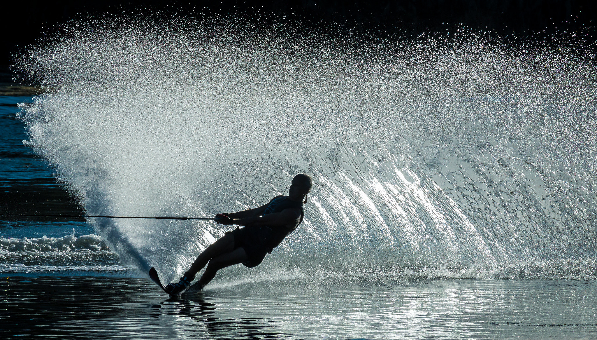 Canon EOS 70D + Canon EF 100-400mm F4.5-5.6L IS USM sample photo. Water ski photography