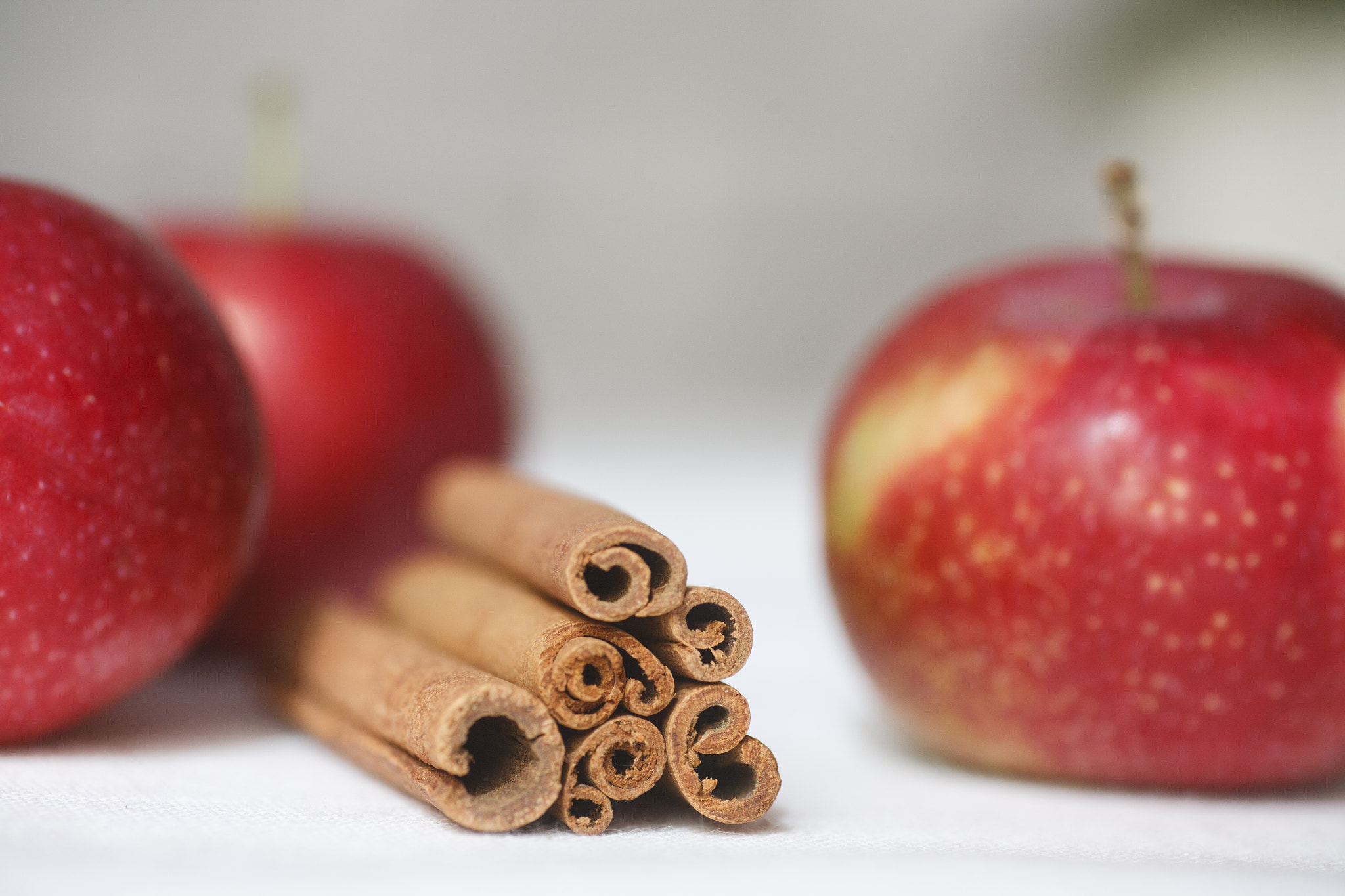 Canon EOS 5D + Tamron SP AF 90mm F2.8 Di Macro sample photo. Cinnamon sticks and apples photography