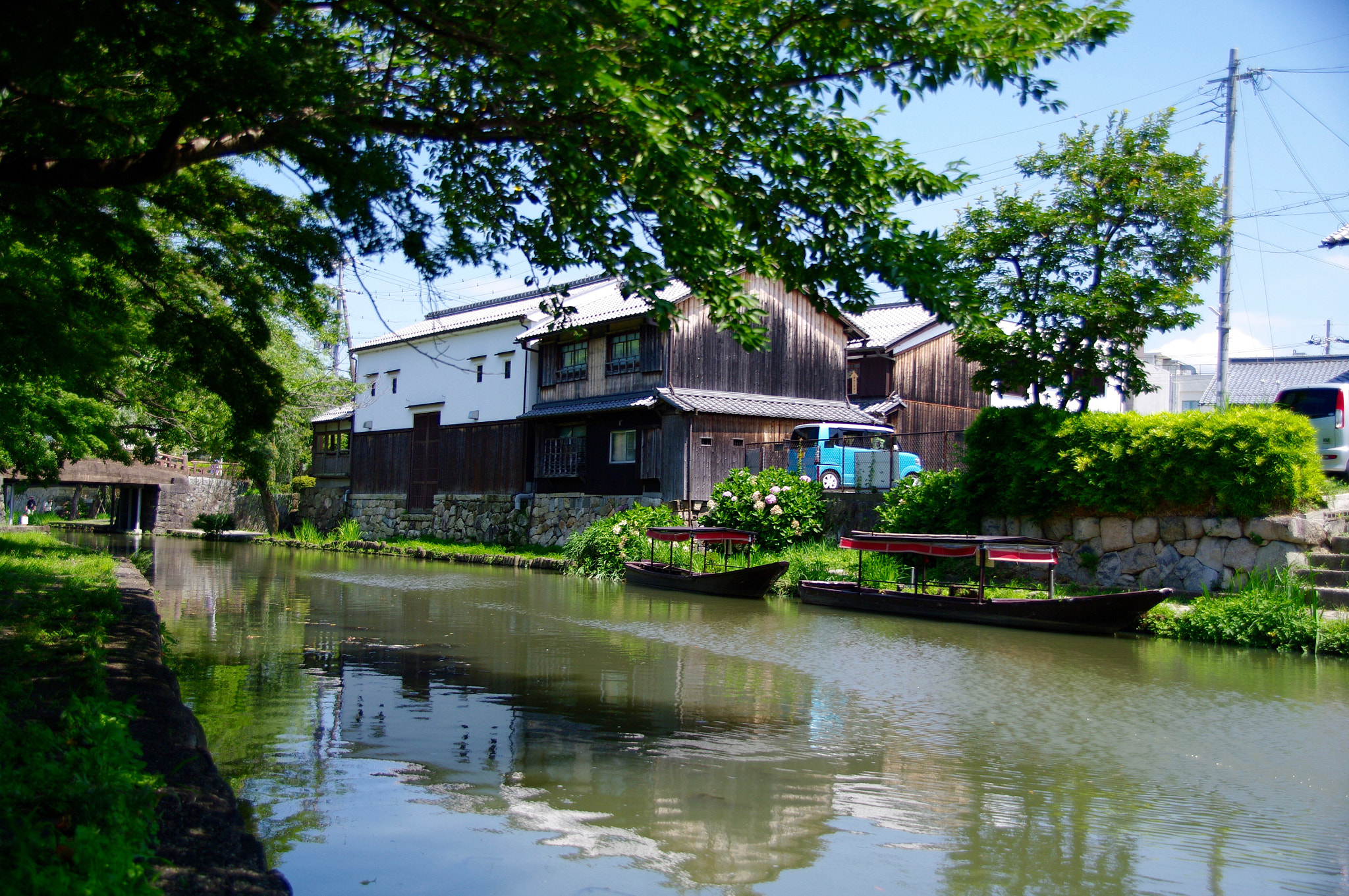 Pentax K20D + Pentax smc DA 18-250mm F3.5-6.3 sample photo. Shiga provence the cruise river photography