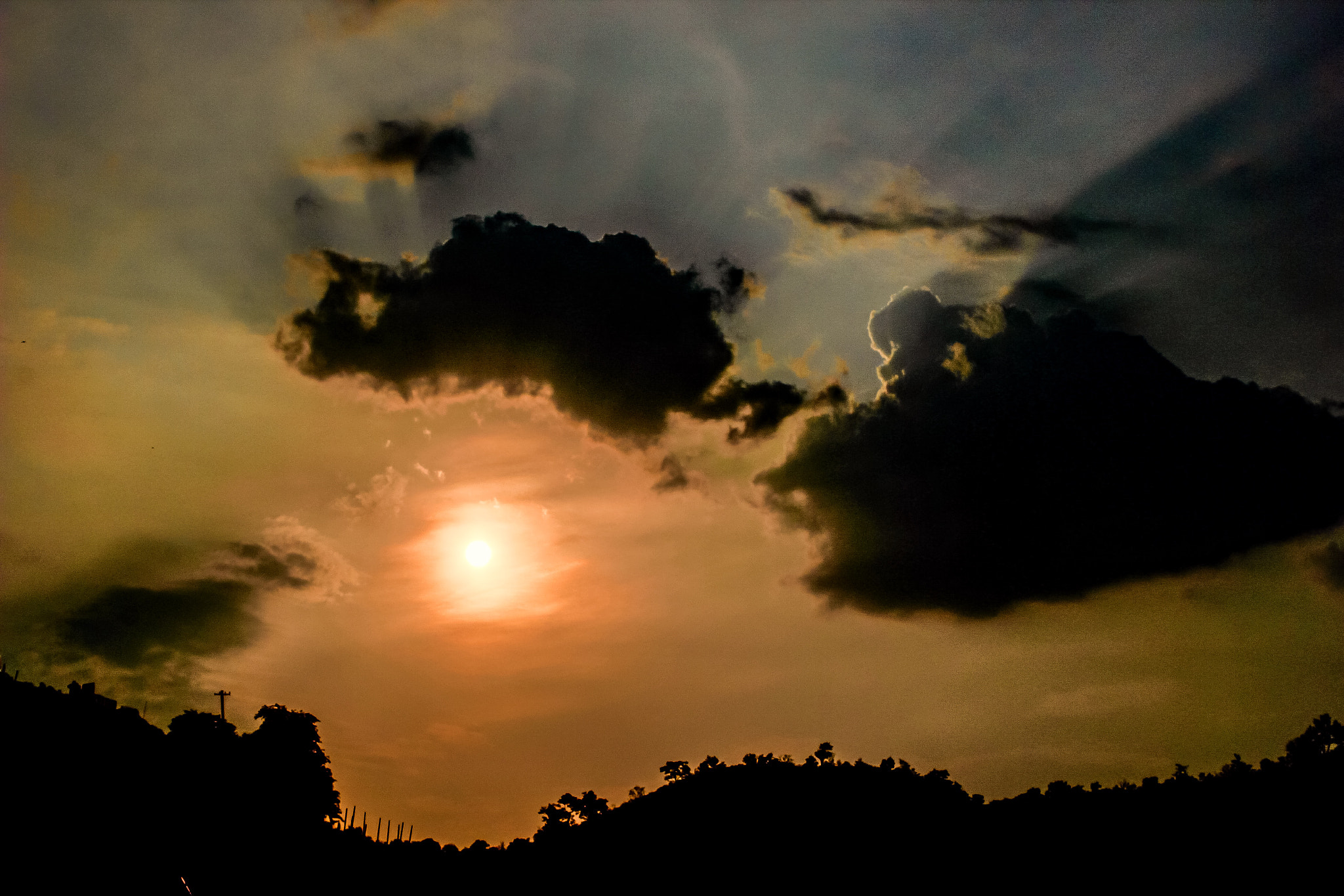 Canon EOS 550D (EOS Rebel T2i / EOS Kiss X4) + Canon EF-S 18-55mm F3.5-5.6 IS II sample photo. Sunset at srisailam #nallamala forest# photography