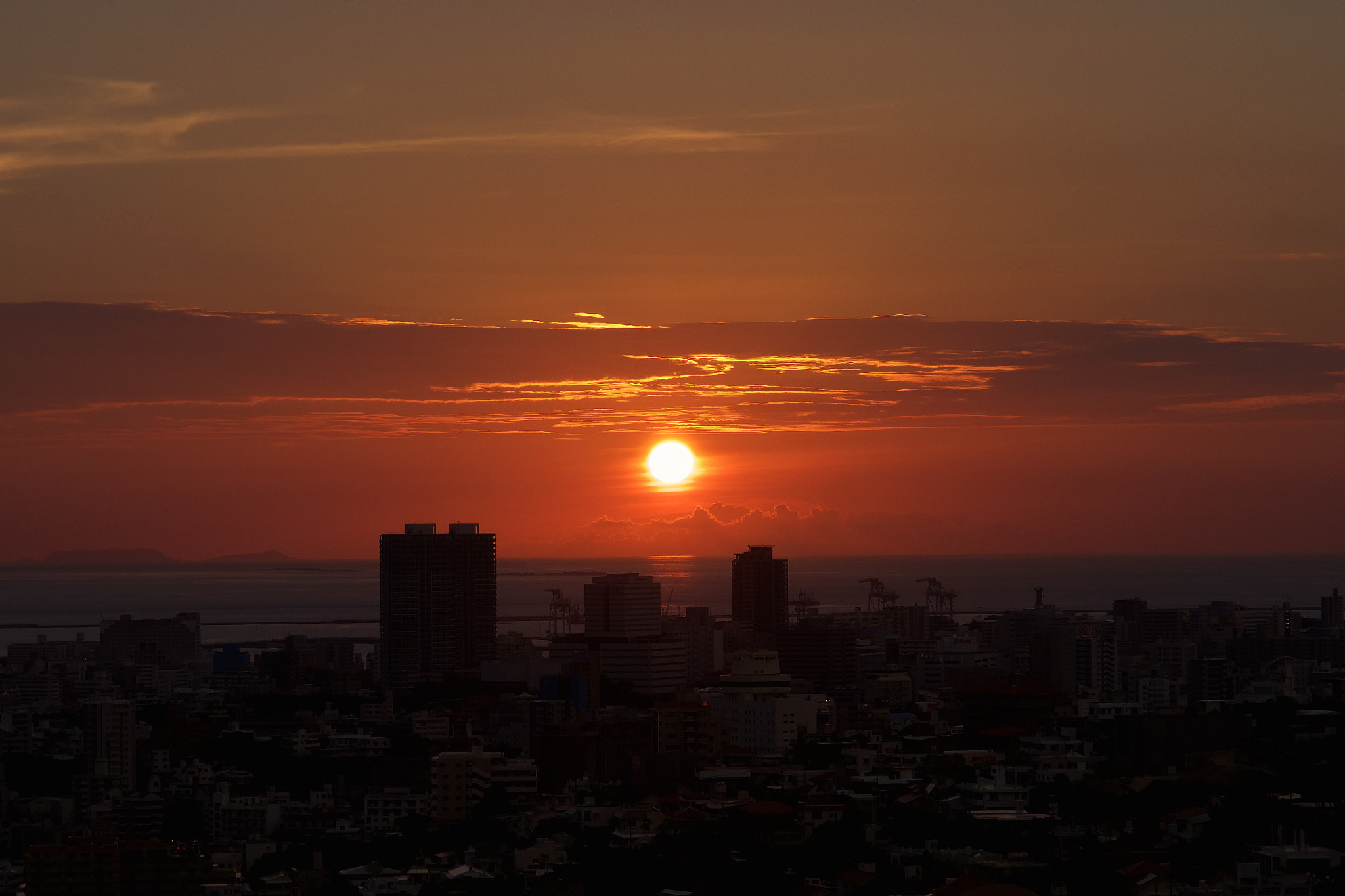 OLYMPUS DIGITAL 12-60mm Lens sample photo. Sunset okinawa naha. photography