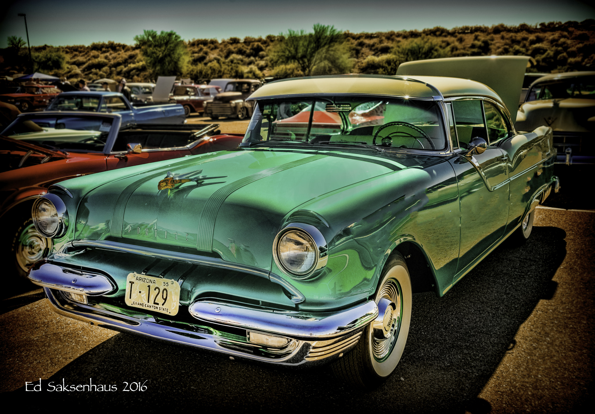 Nikon D800 + AF Zoom-Nikkor 24-120mm f/3.5-5.6D IF sample photo. 1955 pontiac at car show. photography