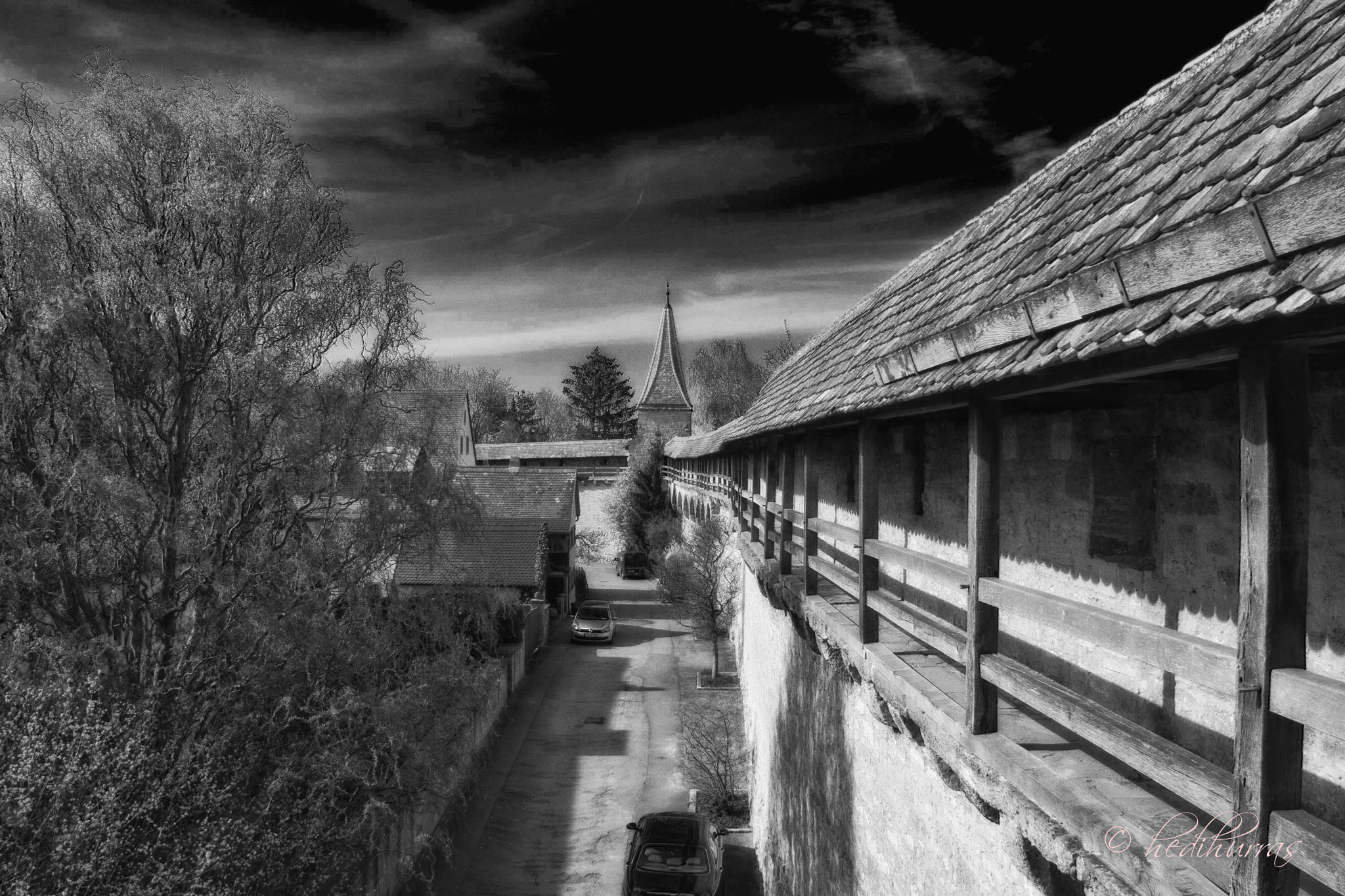 Canon EOS 500D (EOS Rebel T1i / EOS Kiss X3) sample photo. Rothenburg o.d.tauber; town wall with wall-walk photography