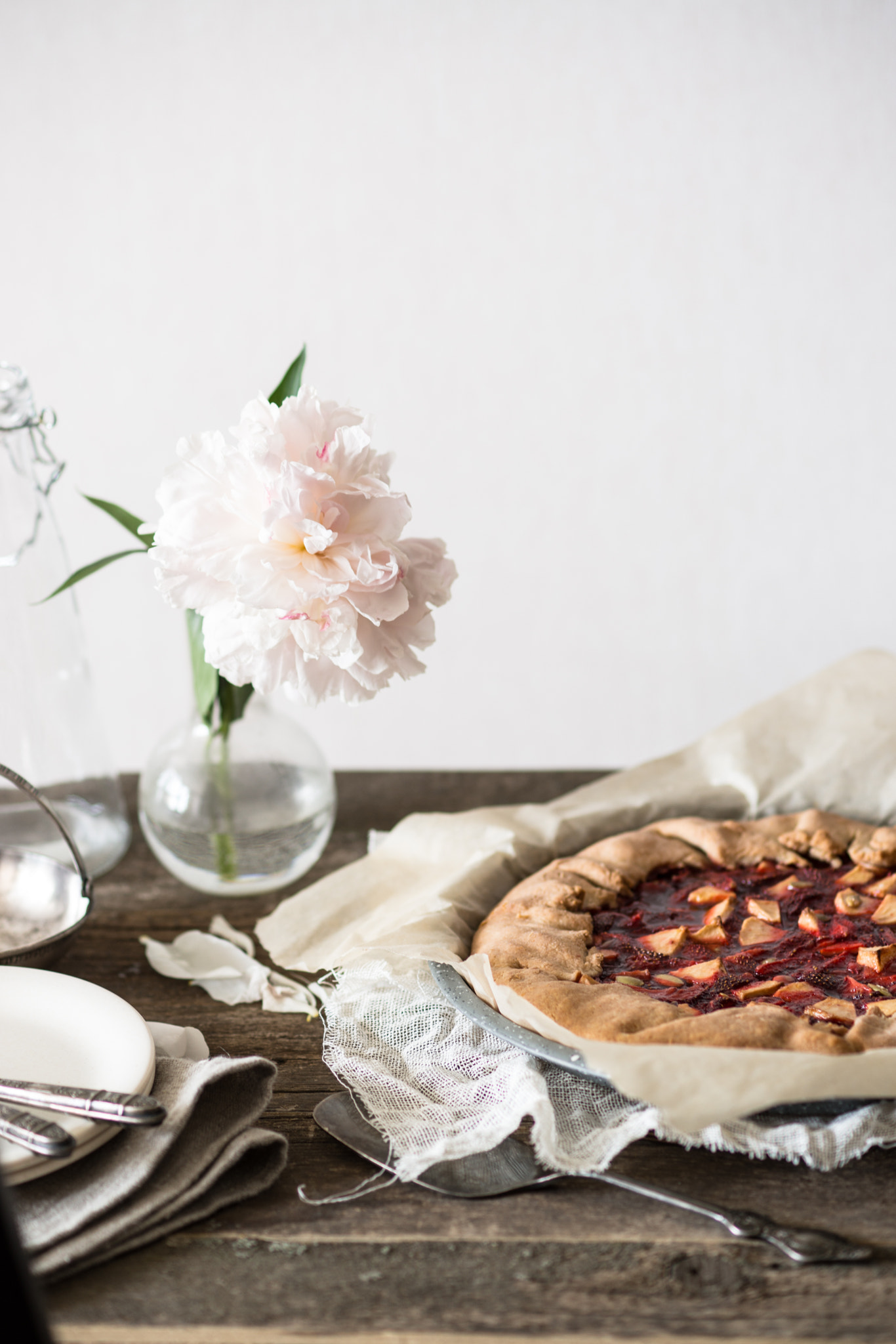 Sony a99 II + Sony 100mm F2.8 Macro sample photo. Strawberry galette photography
