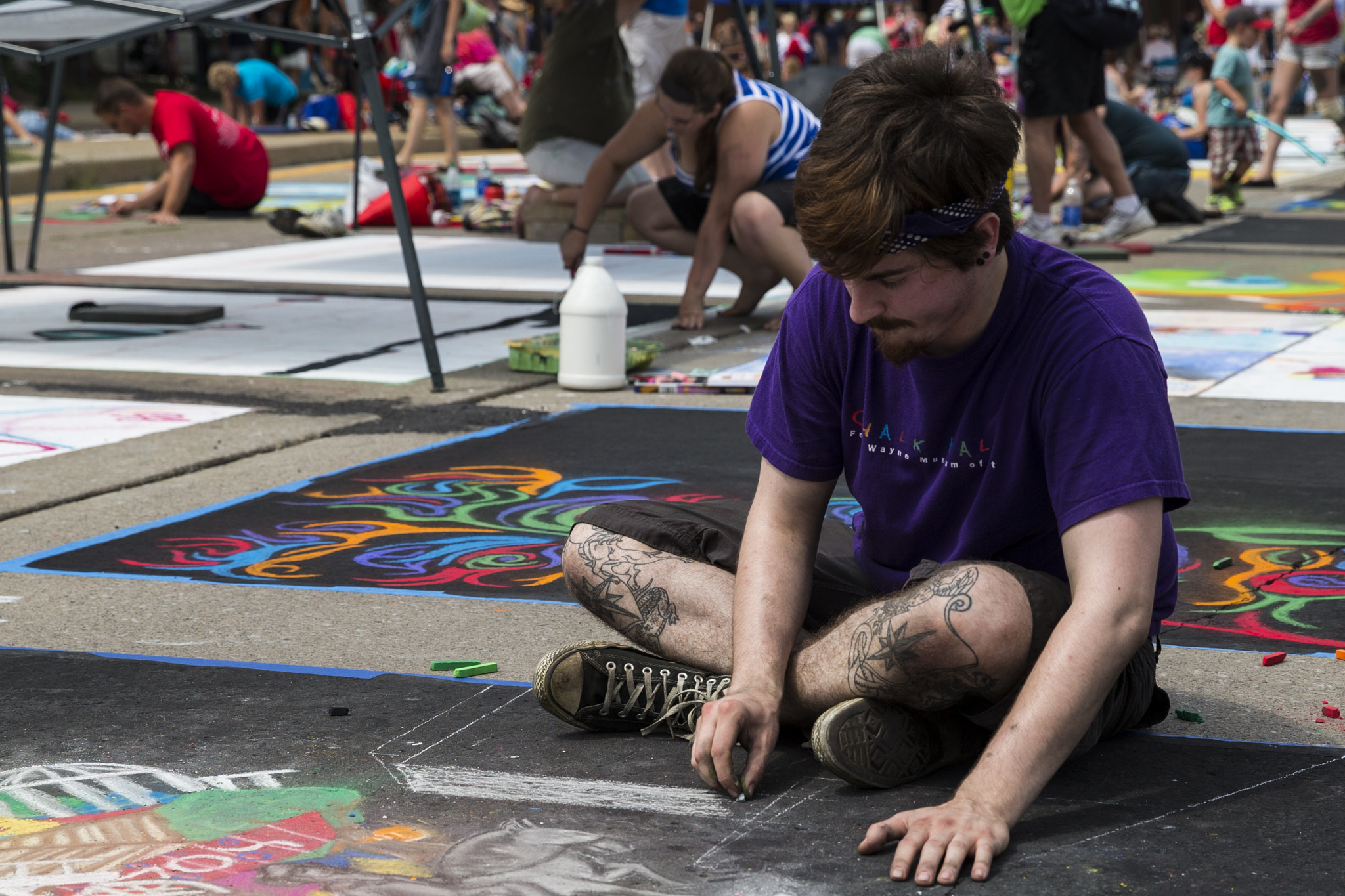 Canon EOS-1D C sample photo. Three rivers festival chalk walk photography