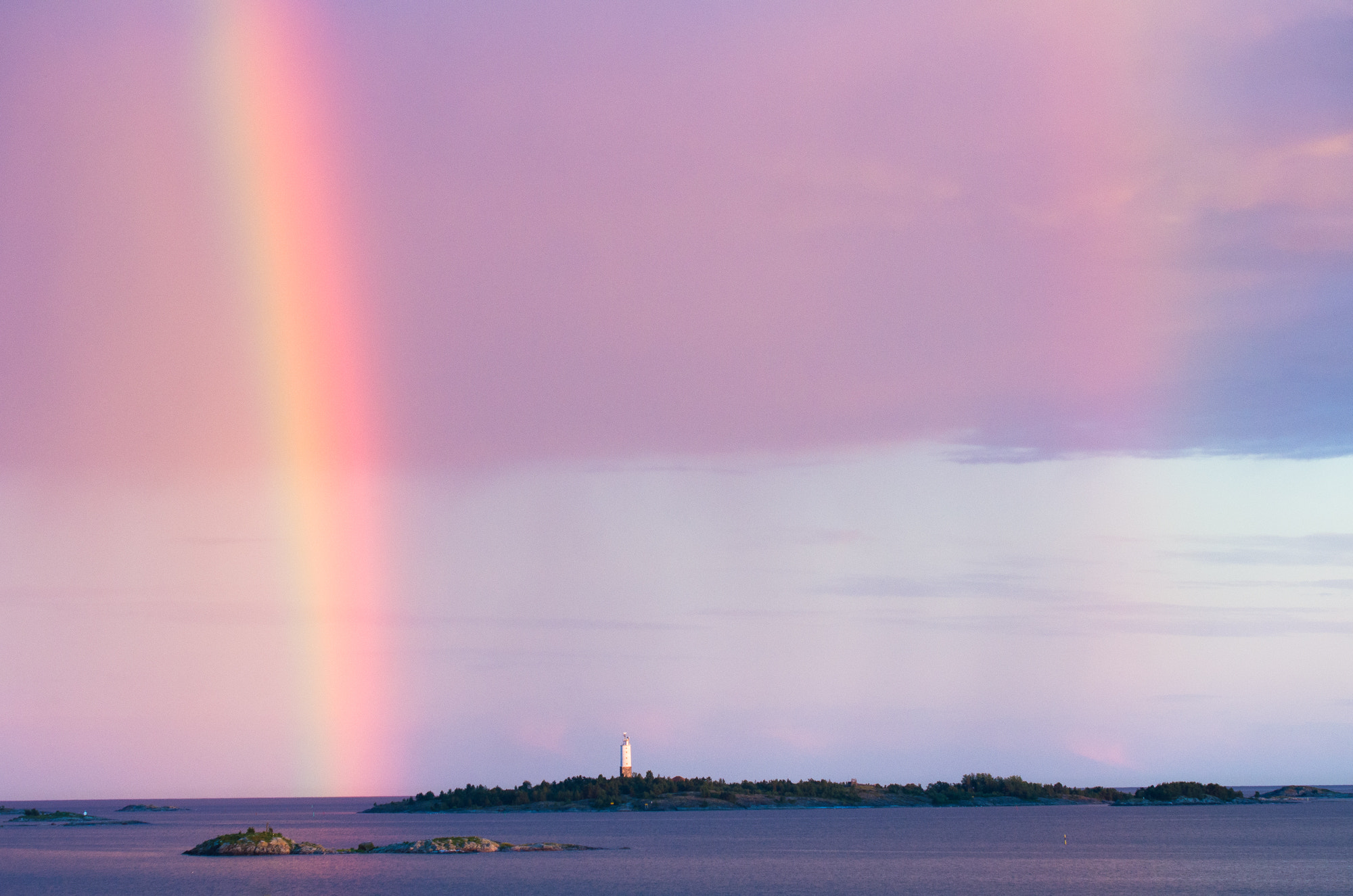 Pentax K-5 + Pentax smc DA* 60-250mm F4.0 ED (IF) SDM sample photo. Rainbow over the lighthouse photography