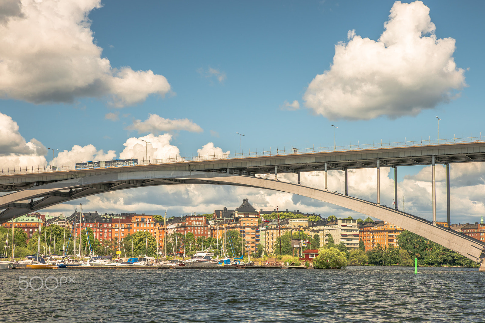 24-105mm F4 G SSM OSS sample photo. Stockholm thru the bridge photography
