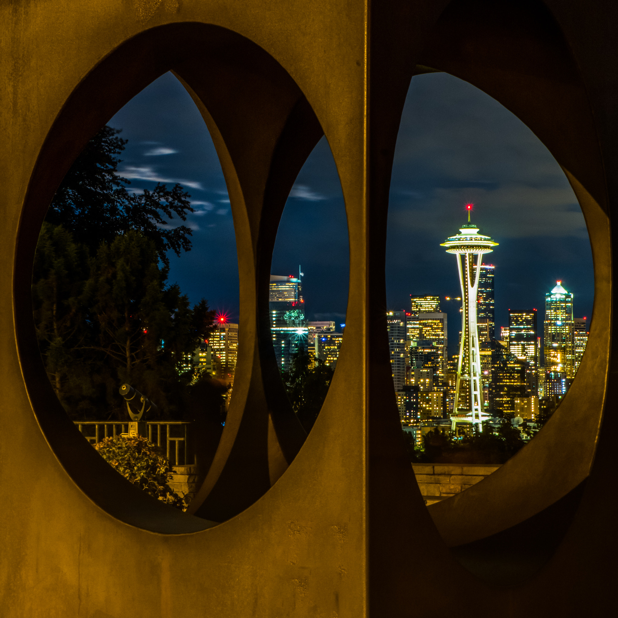 Panasonic Lumix G X Vario 35-100mm F2.8 OIS sample photo. Space needle photography