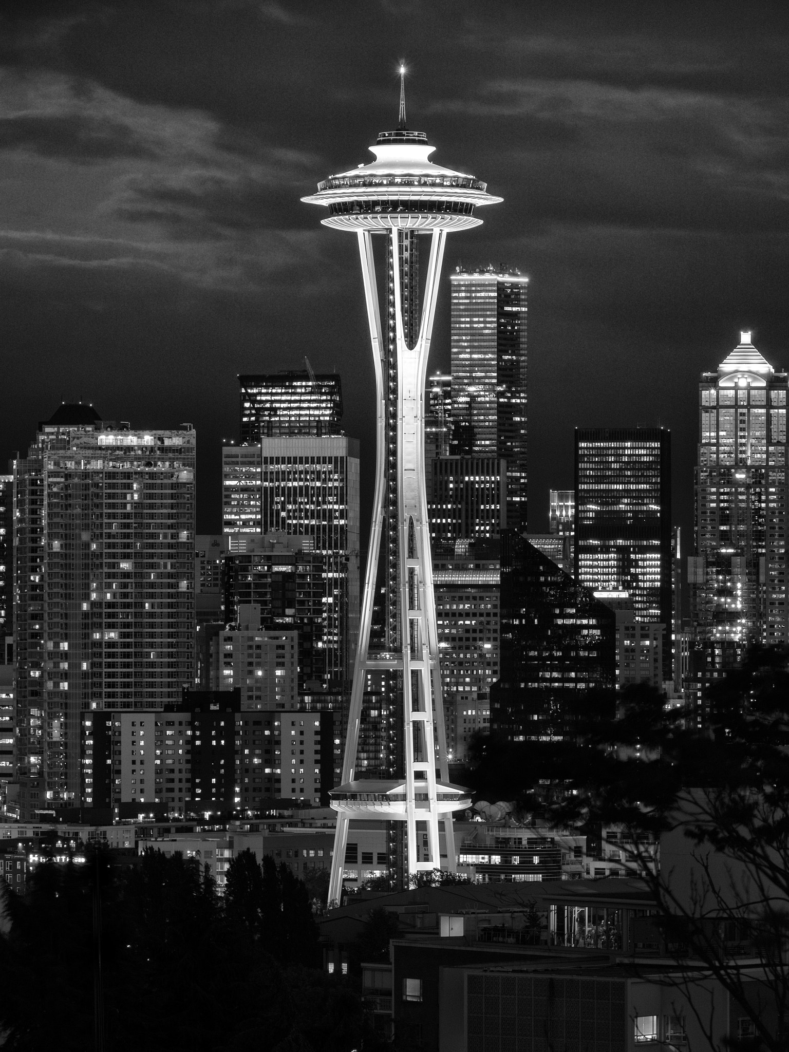 Panasonic Lumix G X Vario 35-100mm F2.8 OIS sample photo. Space needle photography