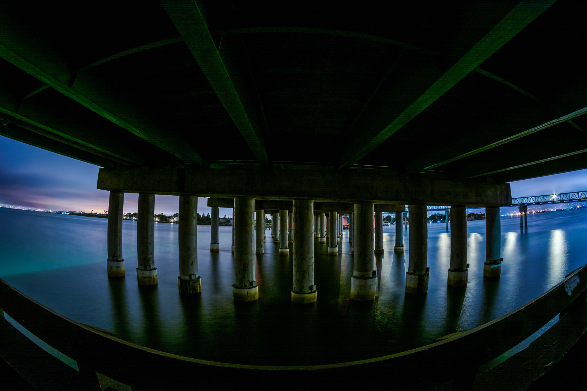 Nikon D5200 + Samyang 8mm F3.5 Aspherical IF MC Fisheye sample photo. Bay farm island bridge photography