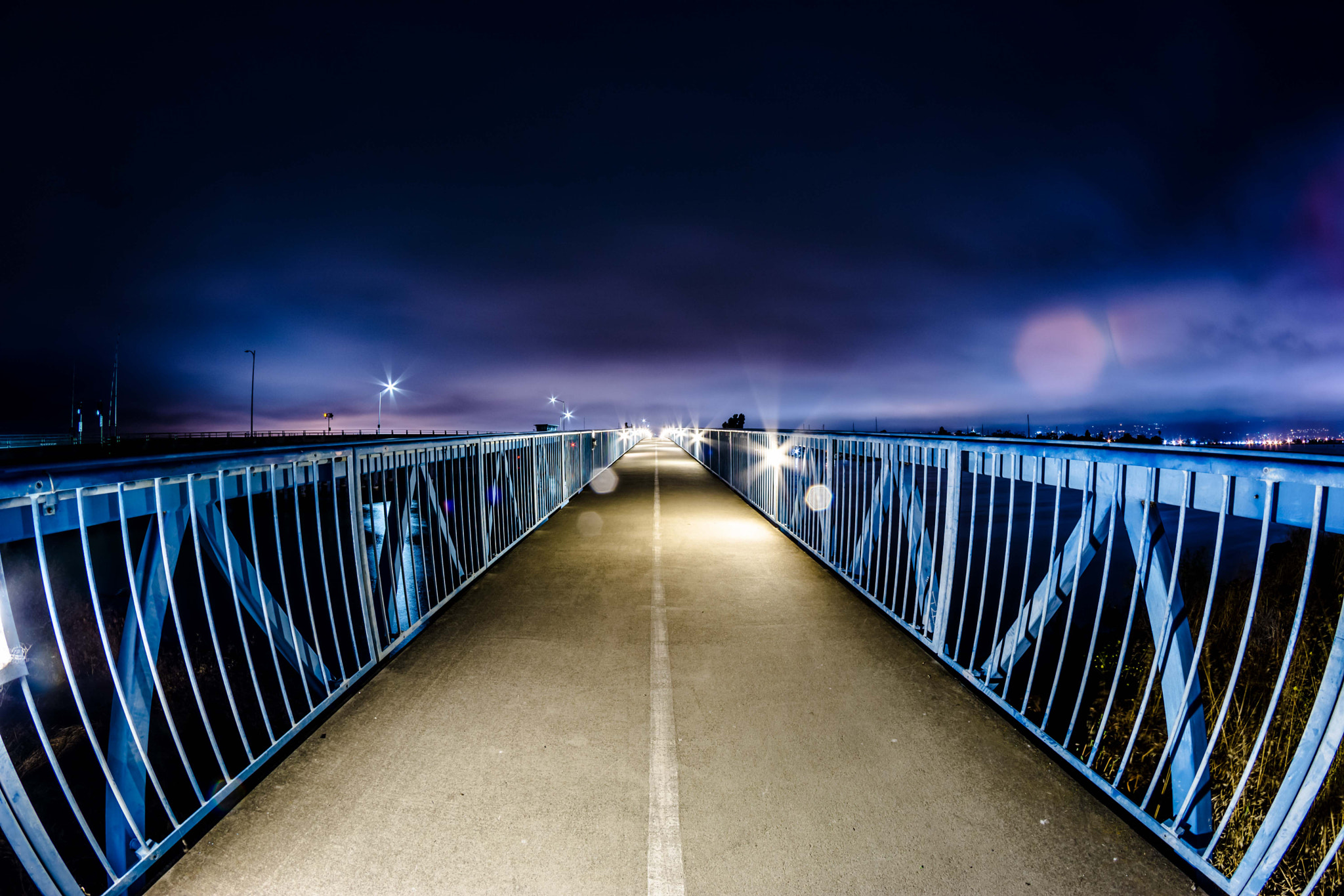 Nikon D5200 + Samyang 8mm F3.5 Aspherical IF MC Fisheye sample photo. Bay farm island bridge photography