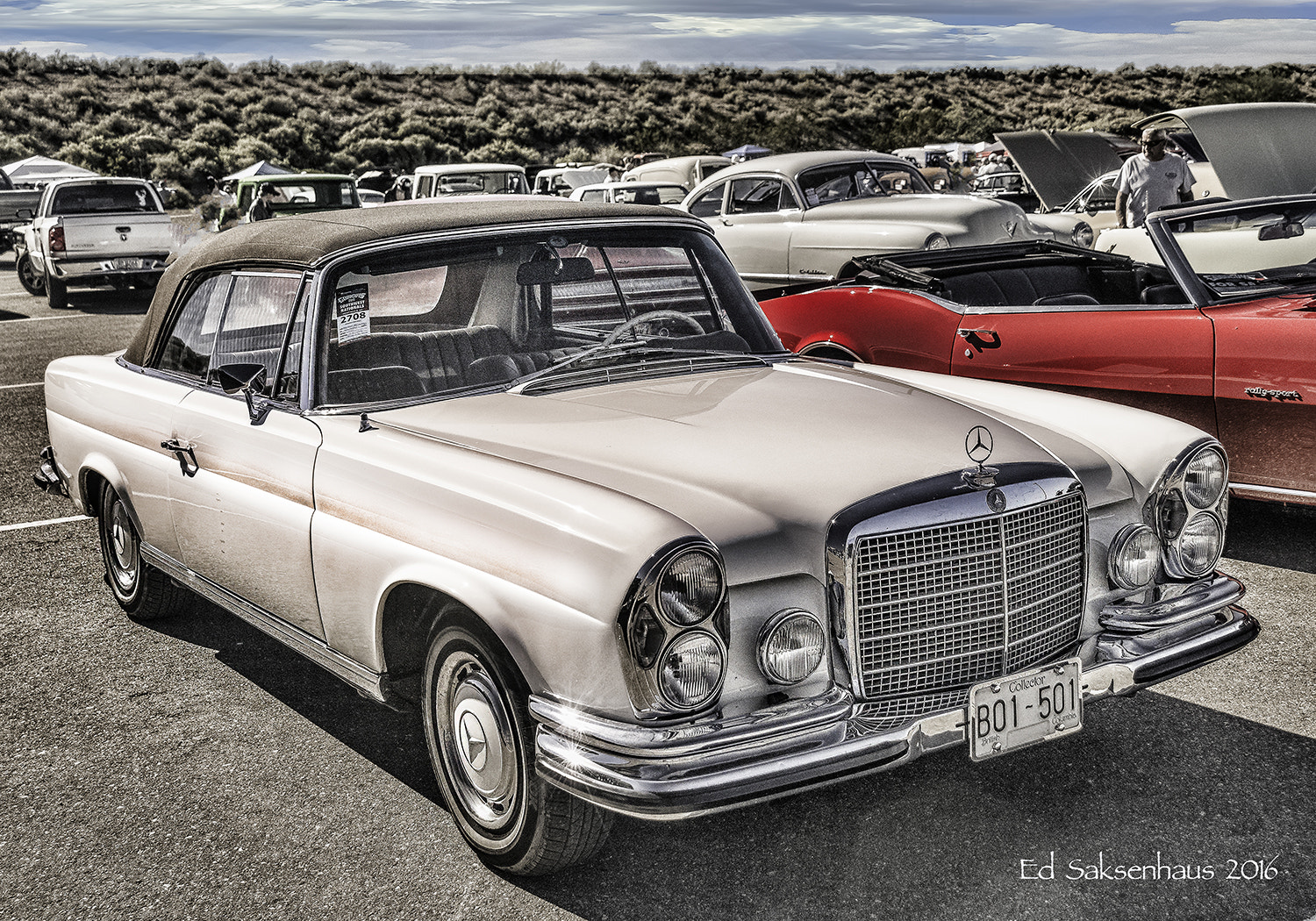 Nikon D800 + AF Zoom-Nikkor 24-120mm f/3.5-5.6D IF sample photo. Mid 1960's mercedes benz at the good guys photography