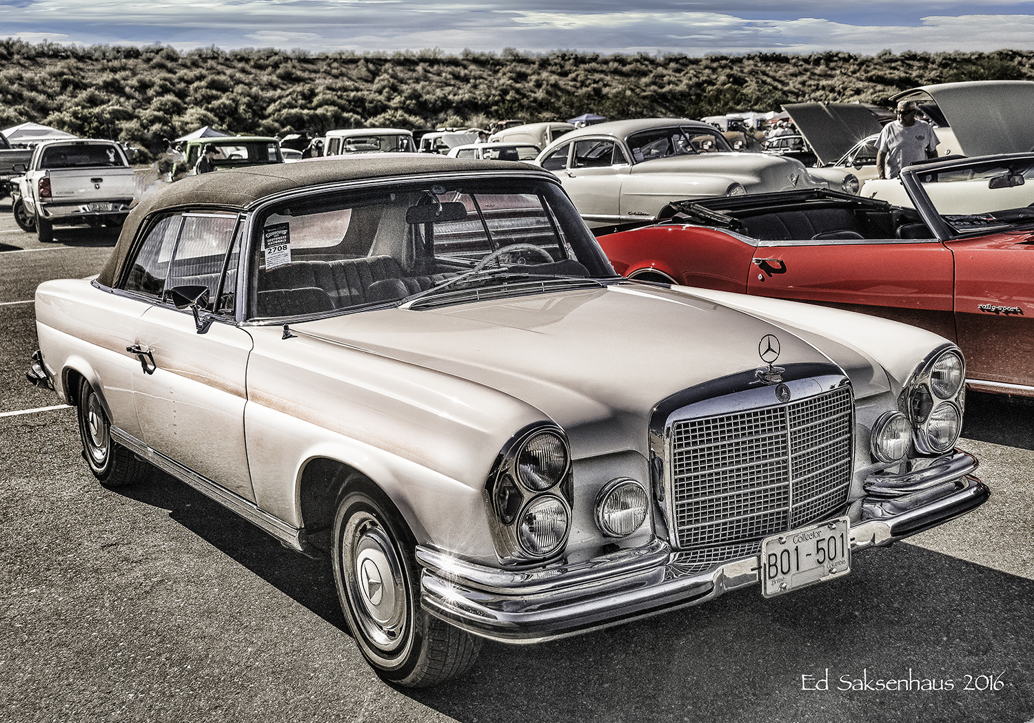 AF Zoom-Nikkor 24-120mm f/3.5-5.6D IF sample photo. Mid 1960's mercedes benz at the good guys photography