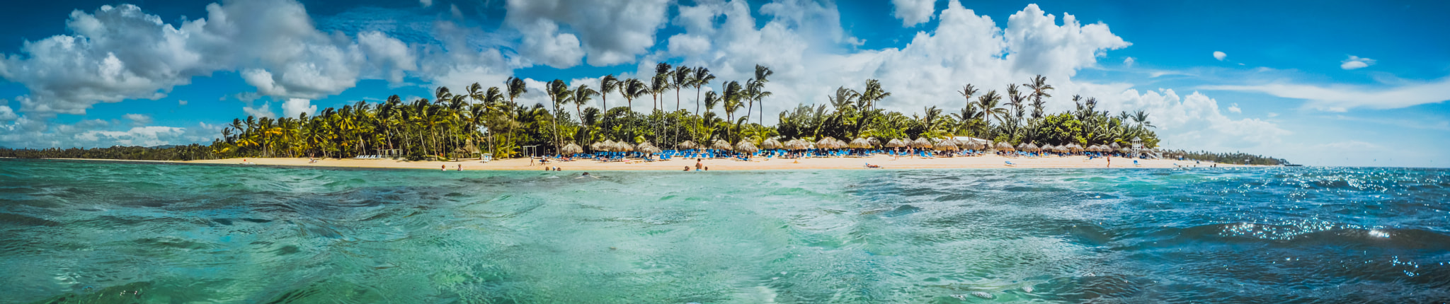 Nikon Coolpix S32 sample photo. Panorama beach grand bahia el portilo photography