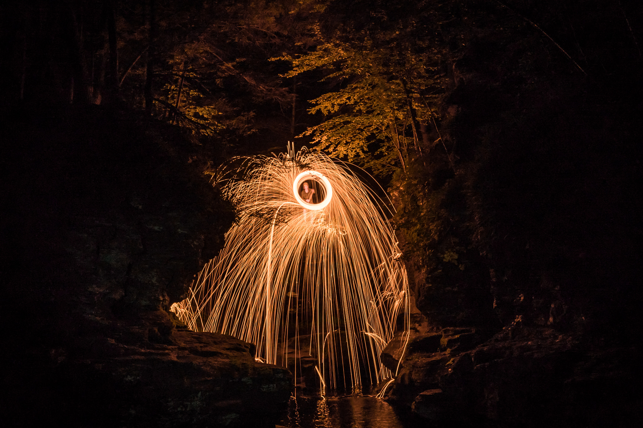 Sony a7 II + Sony E 18-55mm F3.5-5.6 OSS sample photo. Steel wool_2 photography