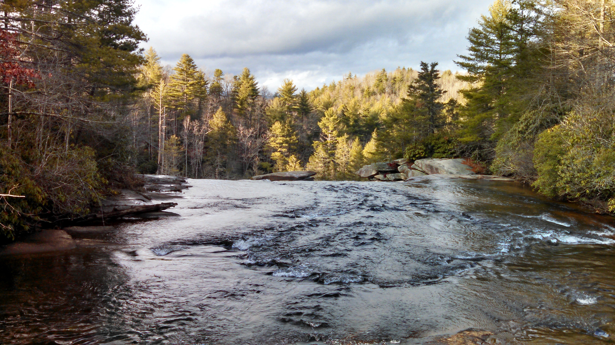 Motorola XT907 sample photo. Top of high falls, dupont state forest photography