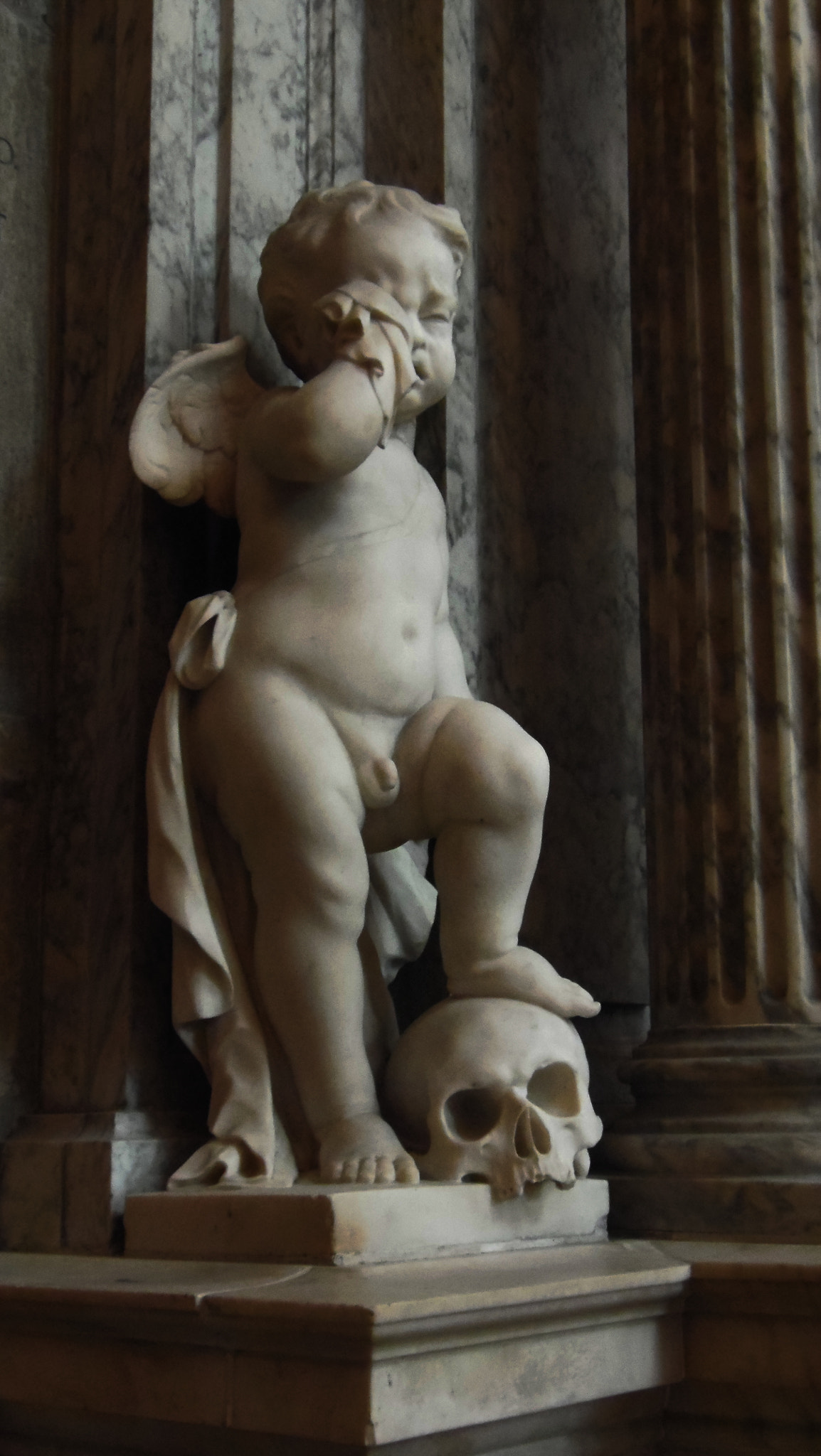 Olympus SP-810UZ sample photo. Cherub memorial statue photography