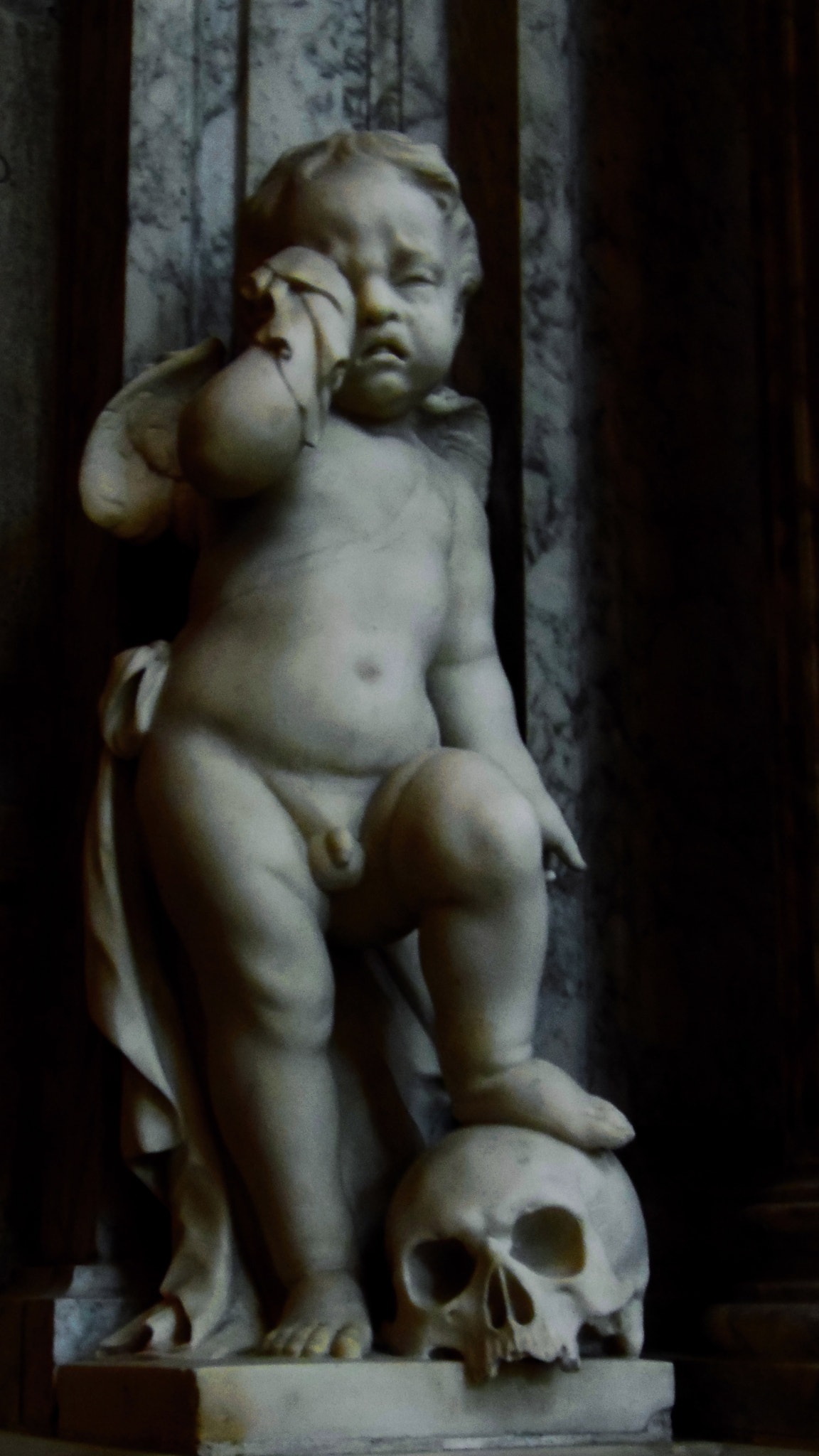 Olympus SP-810UZ sample photo. Cherub memorial statue photography