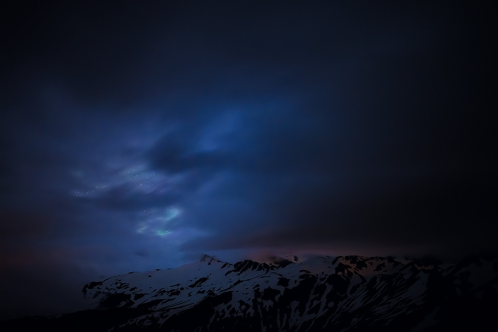 Samyang 12mm F2.8 ED AS NCS Fisheye sample photo. Mount baker cloudy night photography