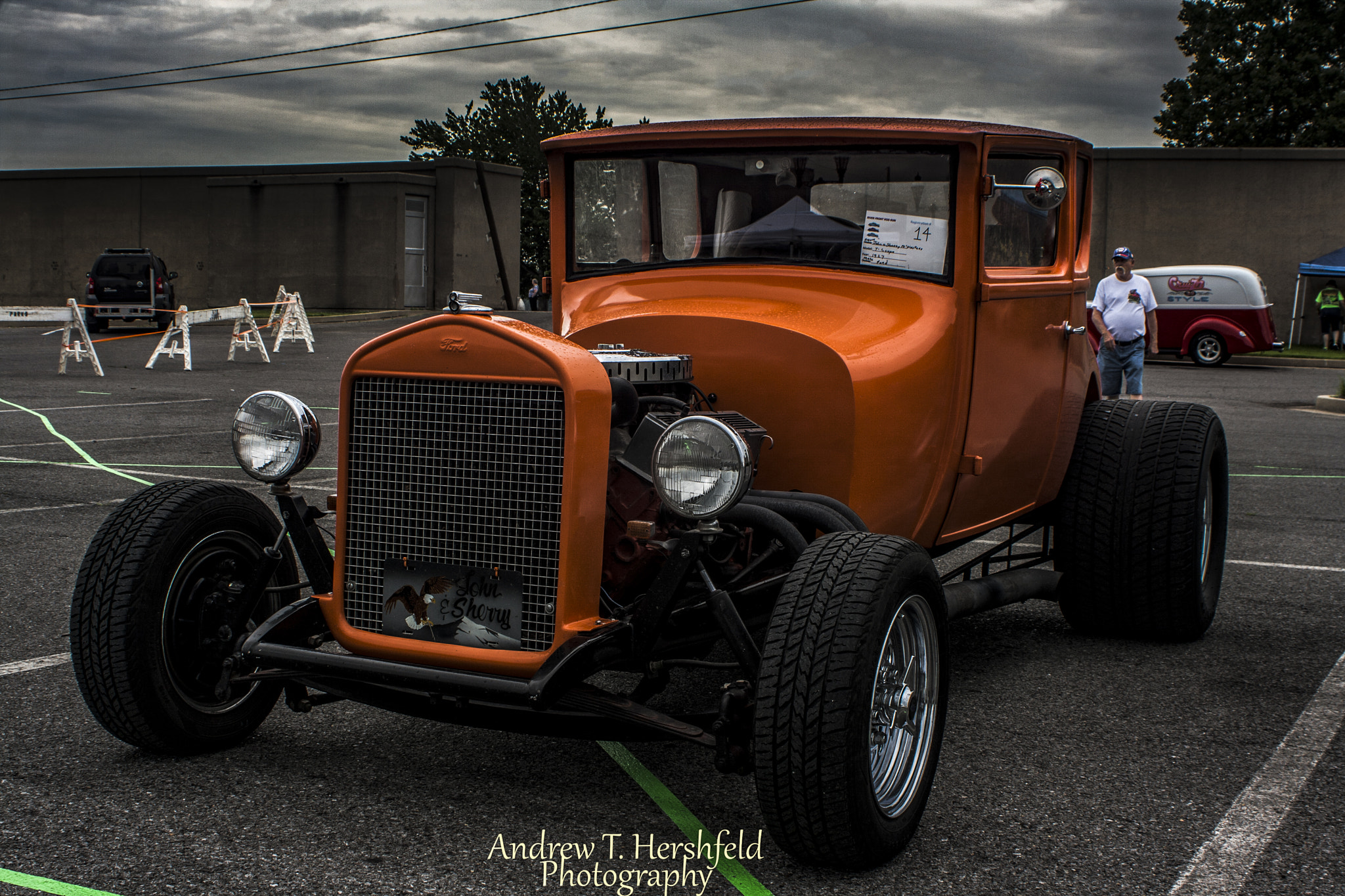 Canon EF 28-80mm f/3.5-5.6 sample photo. Orange hot rod photography