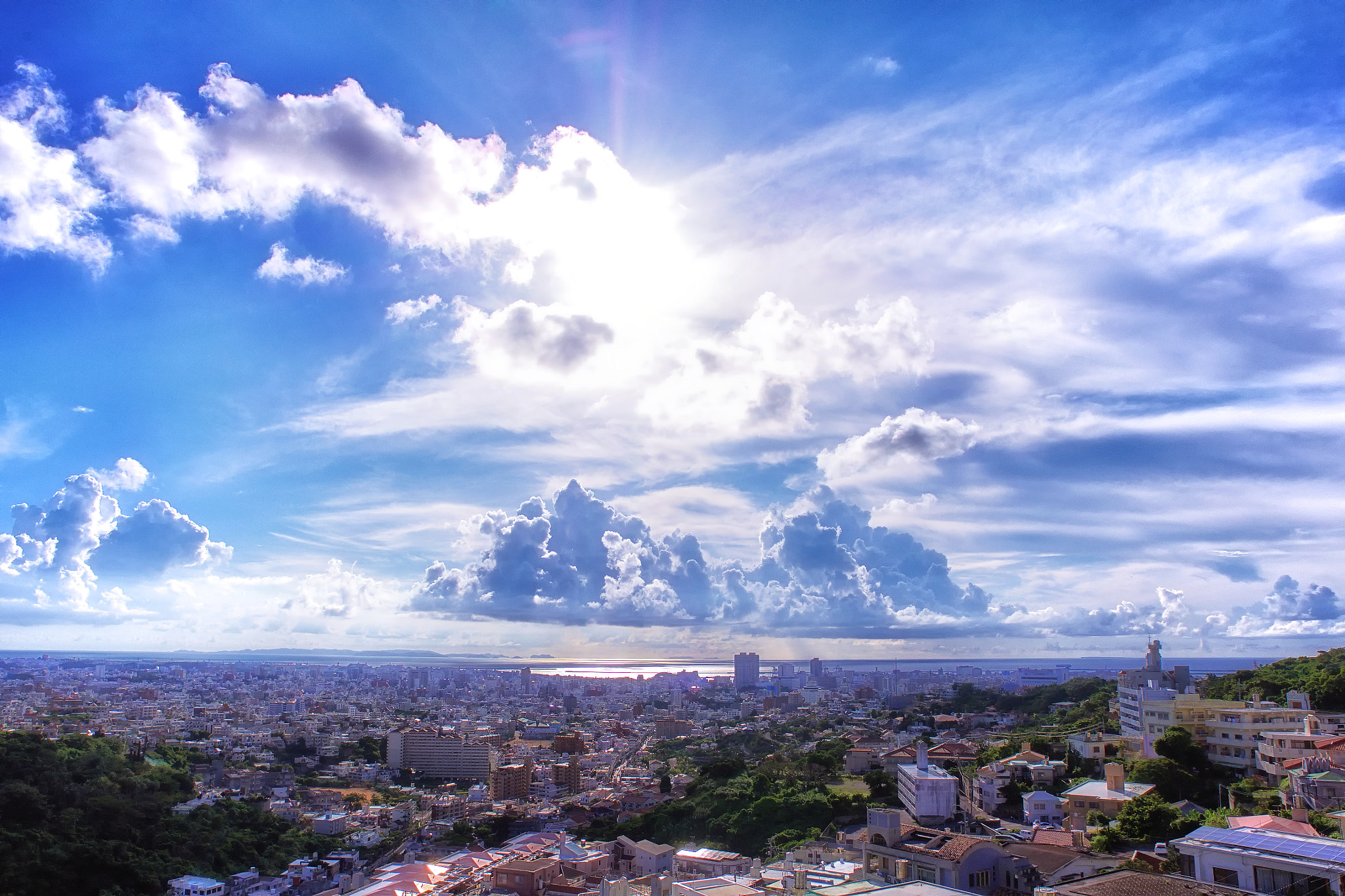 OLYMPUS DIGITAL 12-60mm Lens sample photo. The view from the hill of shuri okinawa naha. photography