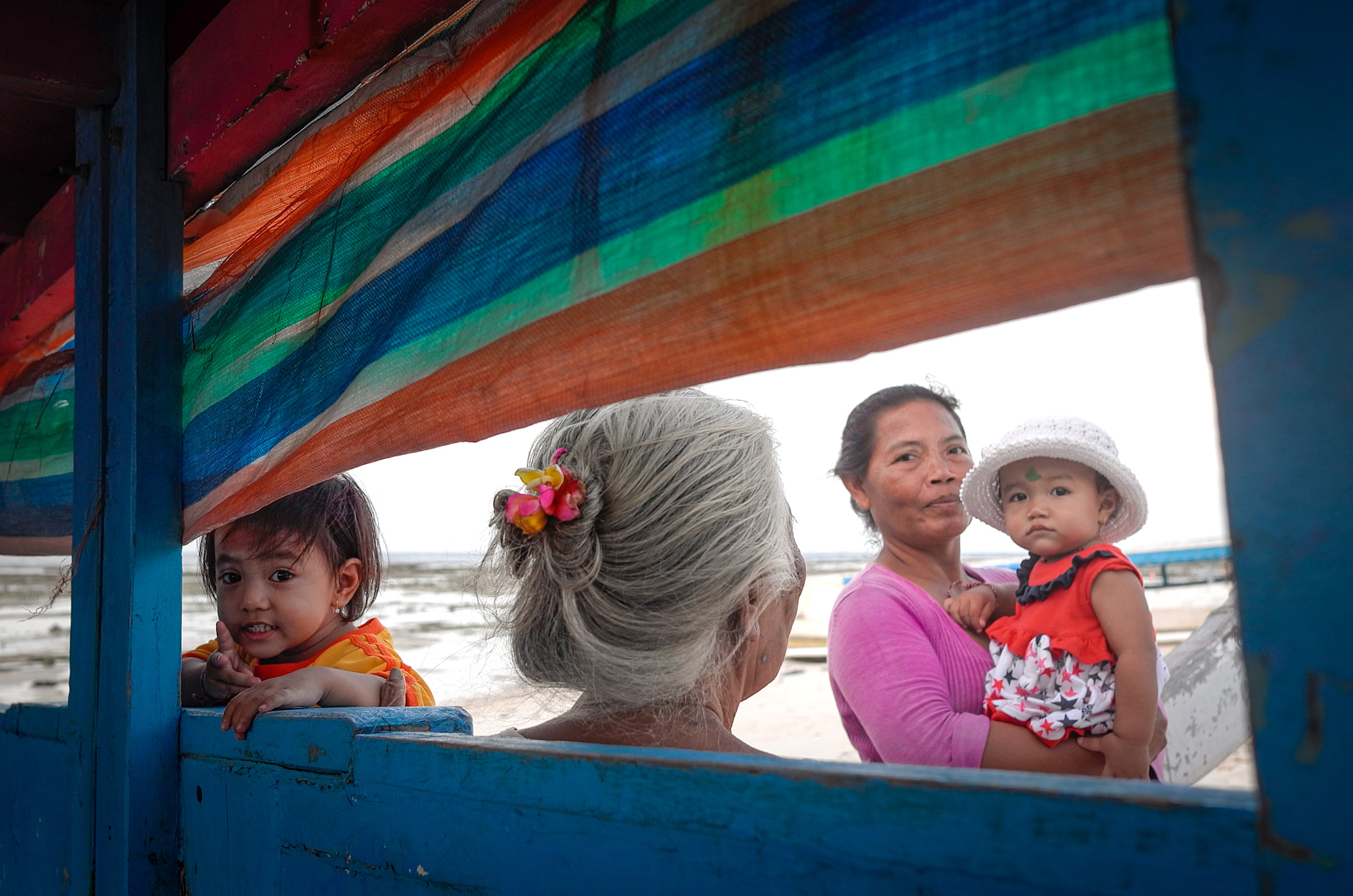Leica X-U (Typ 113) sample photo. Got this beautiful pic of a fisherman family enjoying sunset,taken from inside an abandoned ship photography