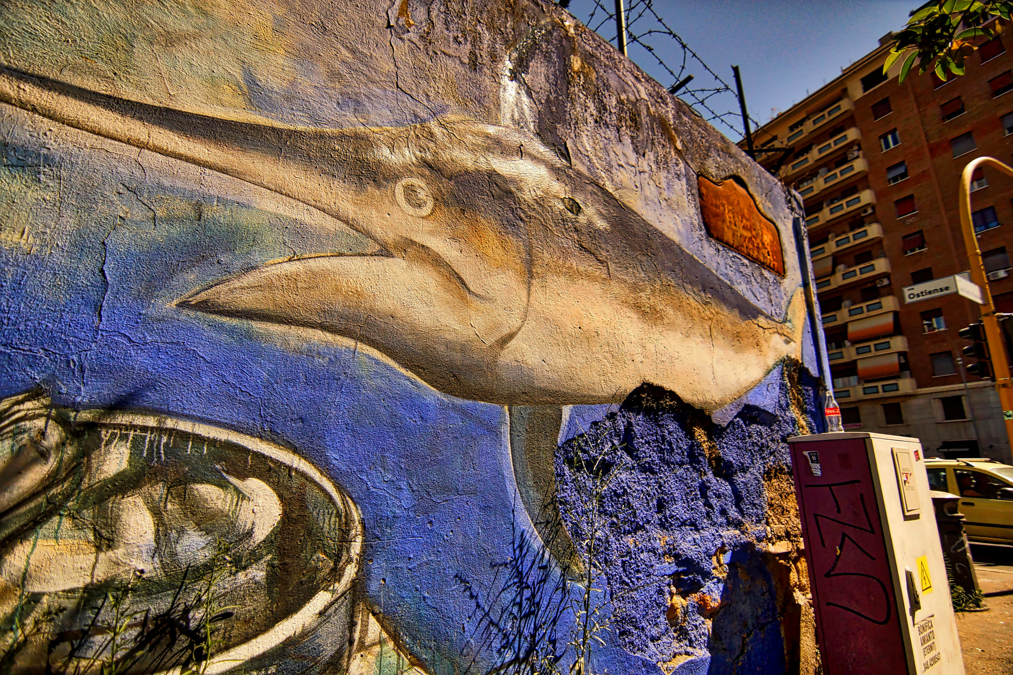 Sony SLT-A65 (SLT-A65V) + 20mm F2.8 sample photo. Ostiense street art photography