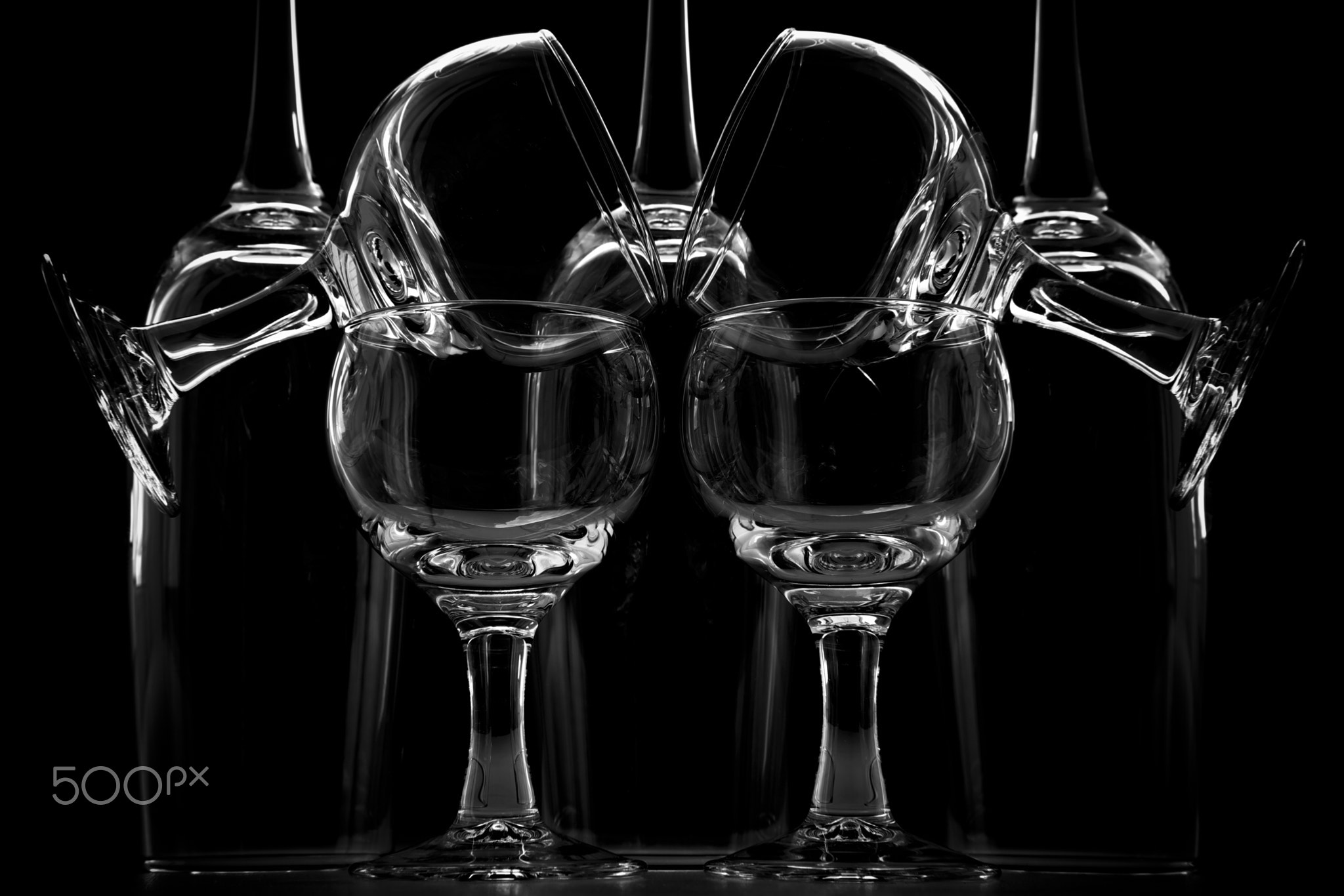 wine glass art for interiors ,fujifilm x-pro2 acros black and white
