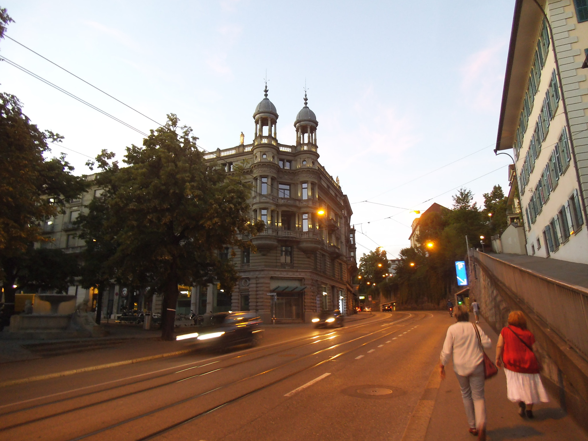 Fujifilm FinePix JZ250/JZ260 sample photo. Zurich - rämistrasse, lienhard and partner privatbank is very beautifully lit in the twilight photography