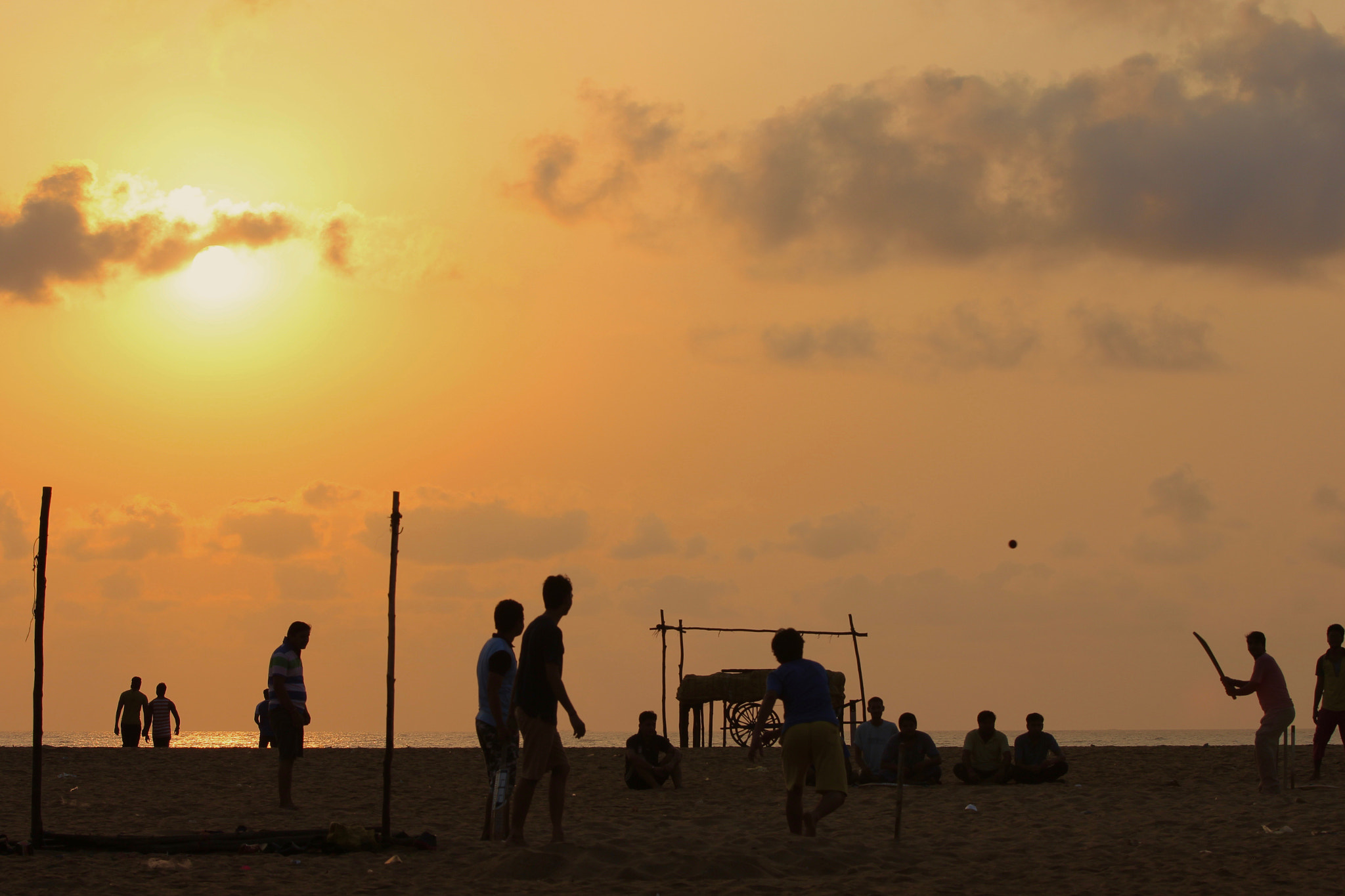 Canon EF 70-200mm F2.8L IS II USM sample photo. Beach cricket photography
