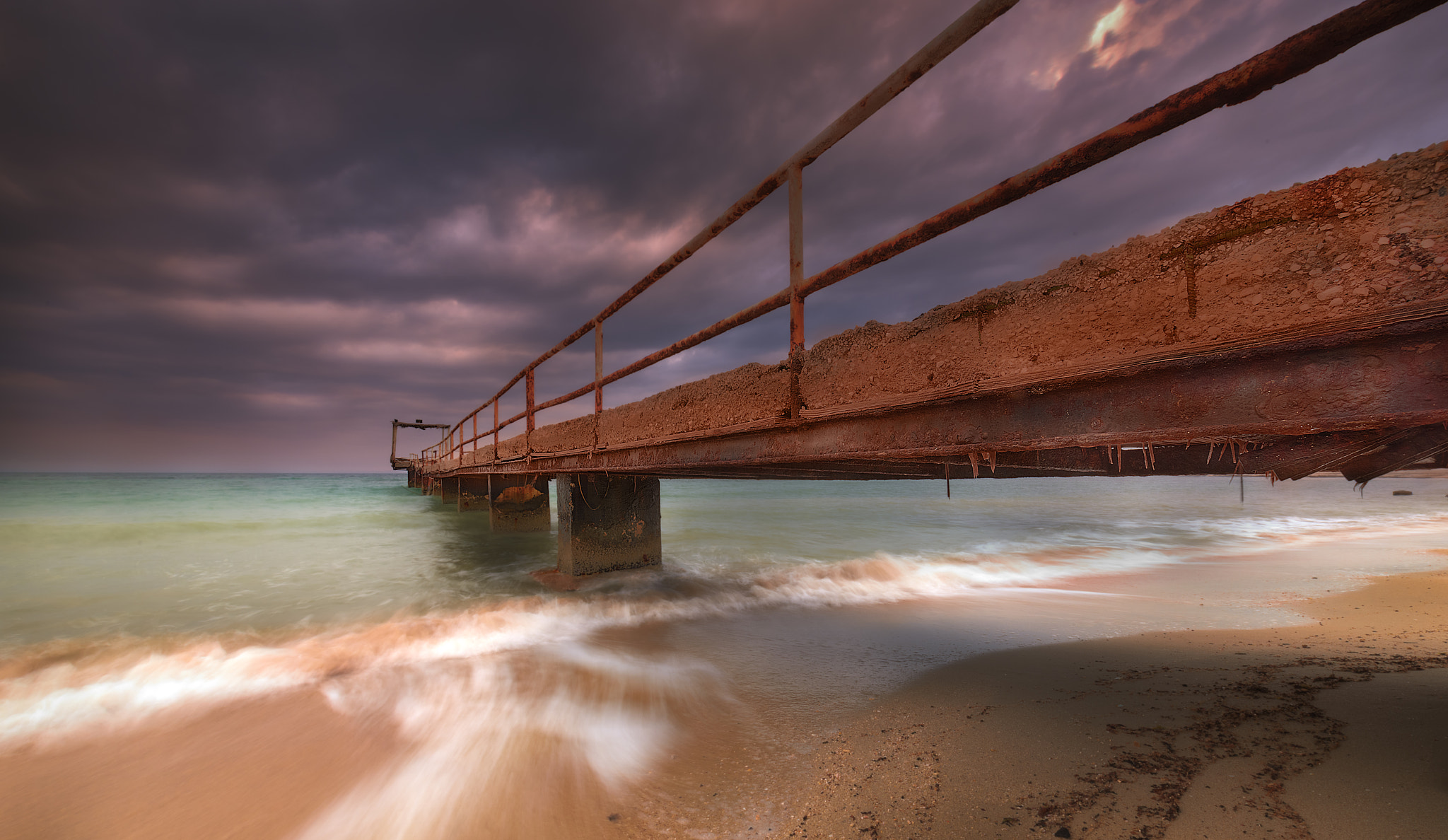 Nikon D810A sample photo. Bridge in the depth of the sea photography