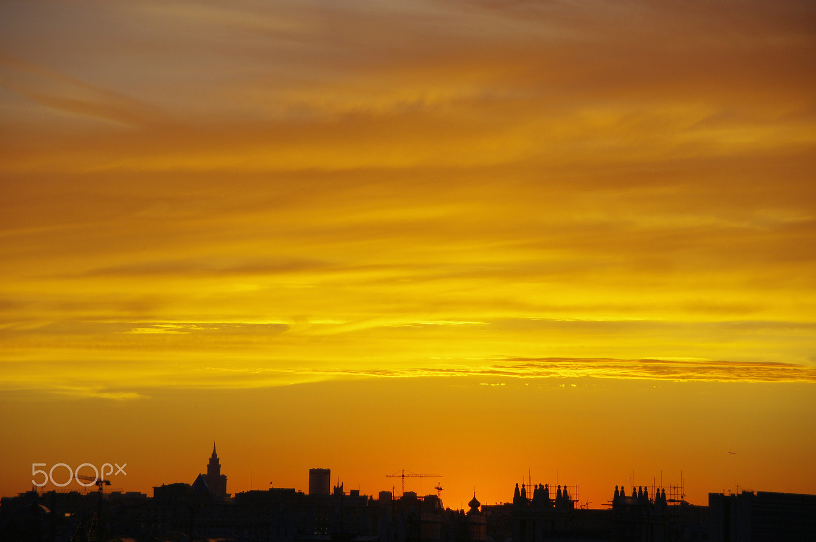 Pentax K-x sample photo. Orange clouds photography
