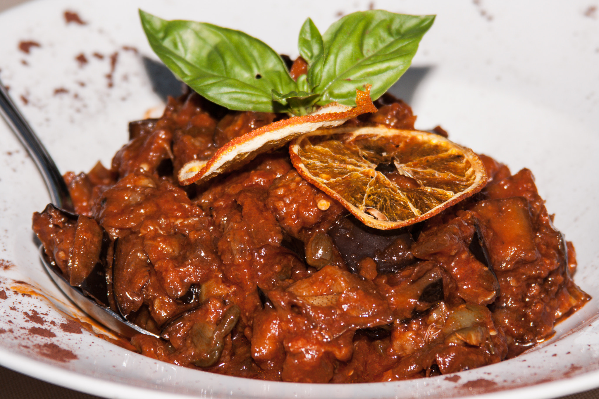 Canon EF 28-200mm F3.5-5.6 USM sample photo. Caponata siciliana photography