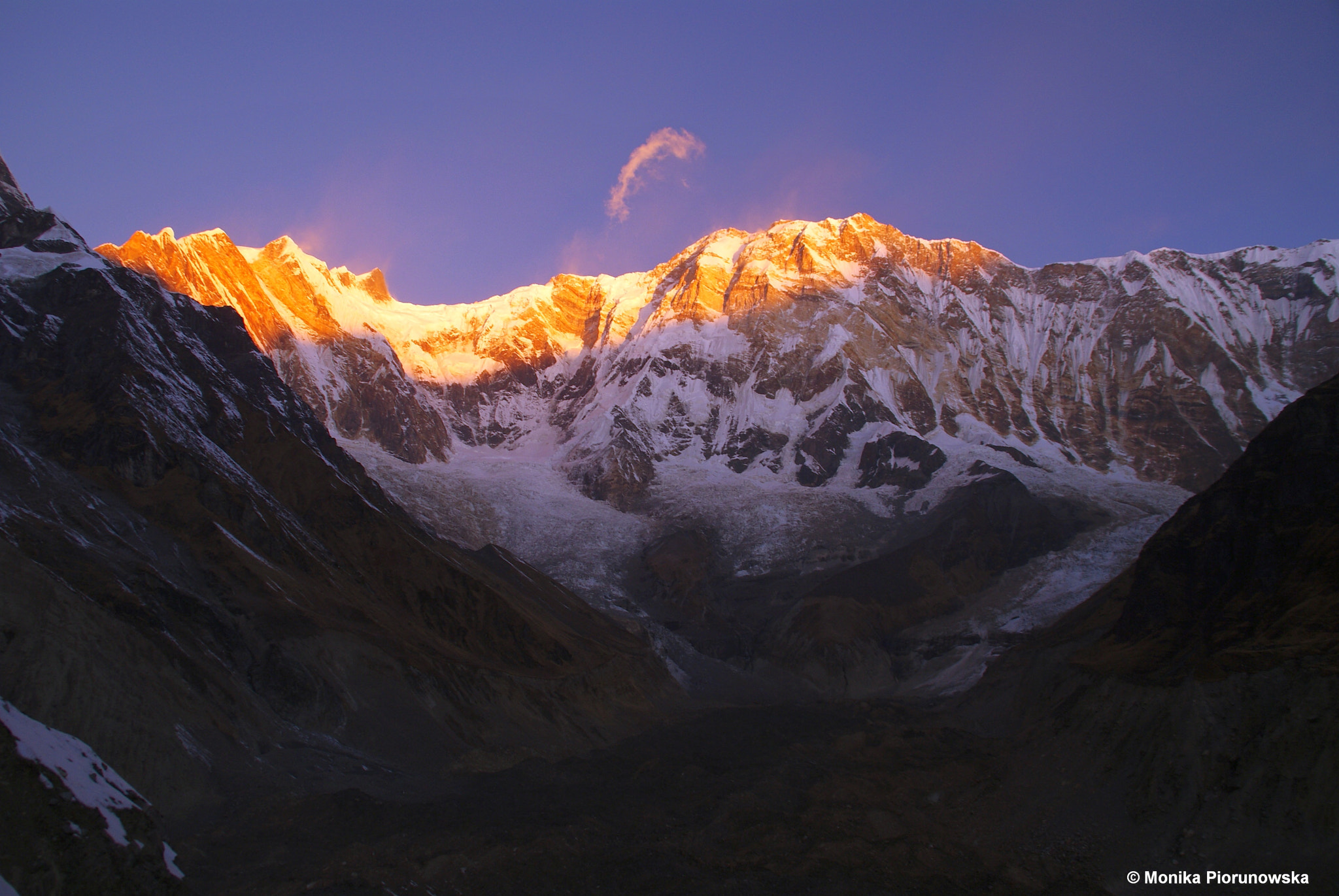 Sony Alpha DSLR-A300 sample photo. Waking up annapurna photography