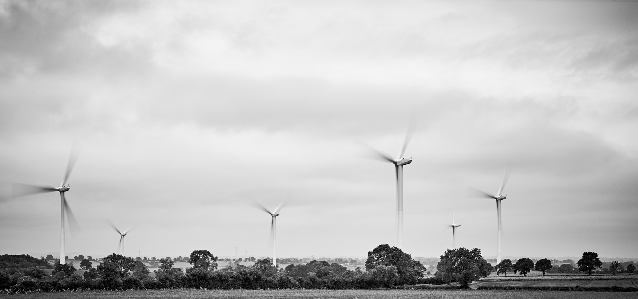 Phase One IQ160 sample photo. Wind turbines photography