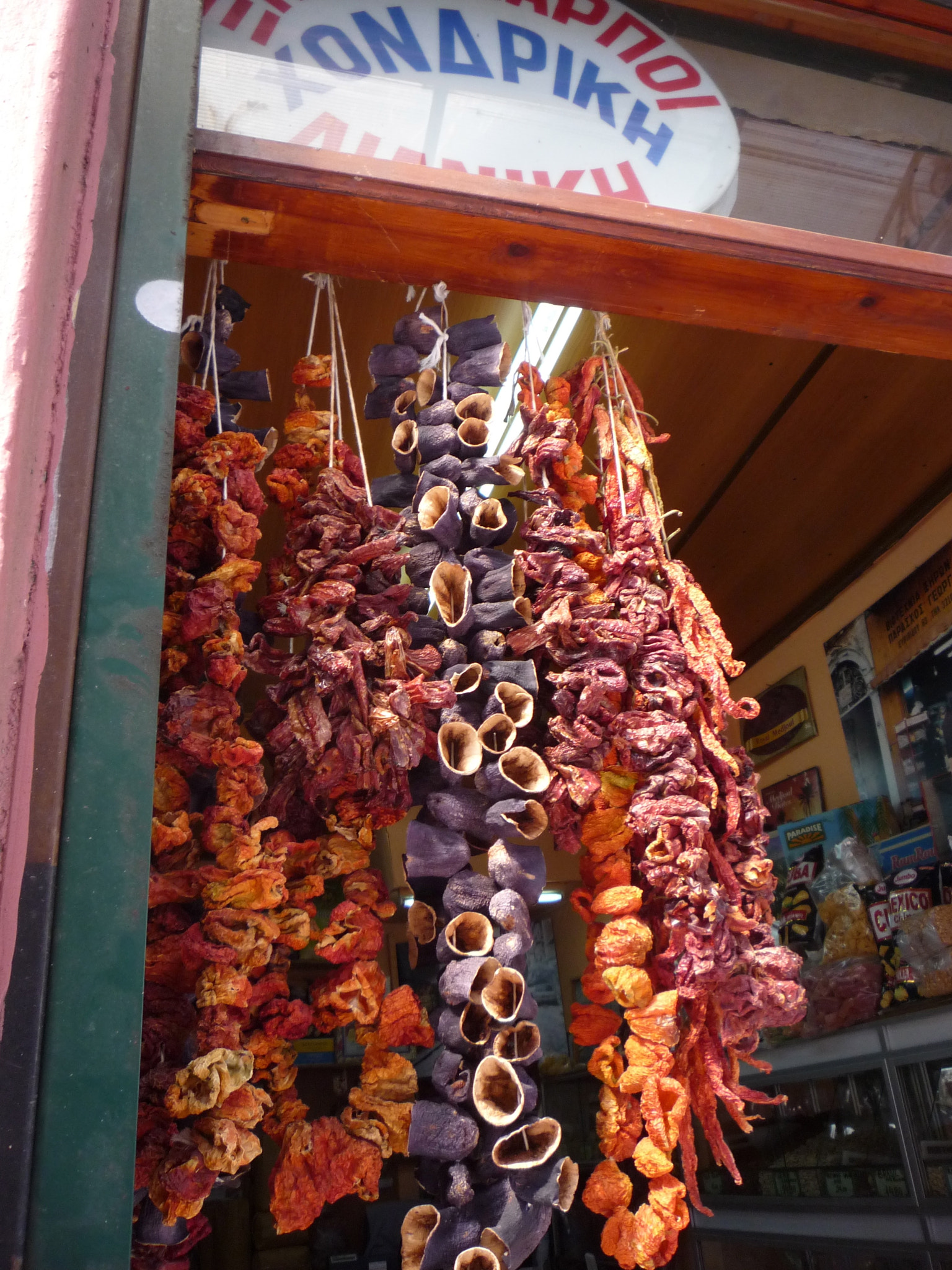 Panasonic DMC-FS20 sample photo. Spices drying naturally for sale in athens greece photography