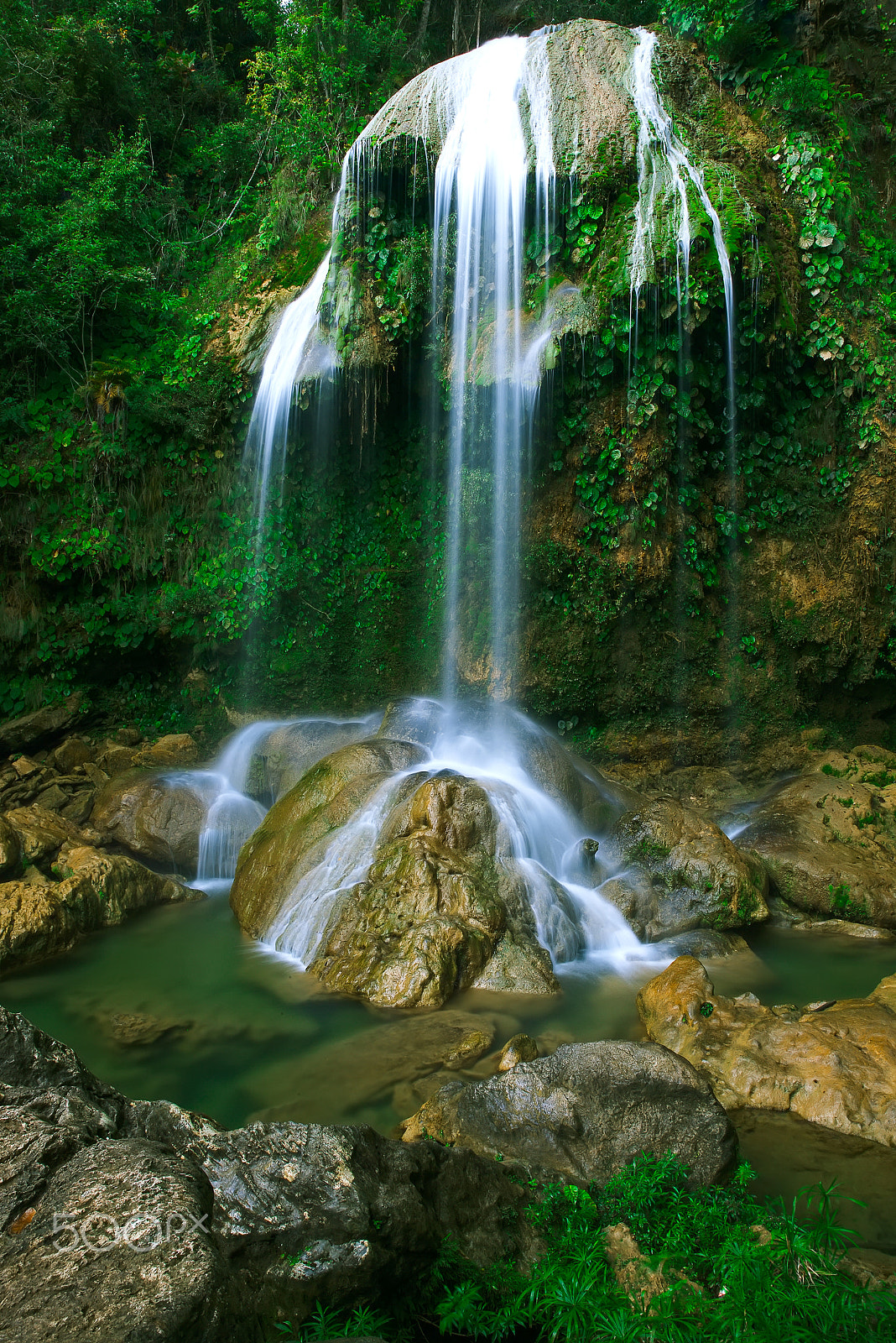24.0 - 70.0 mm sample photo. Waterfall in a lush rainforest. vegas grande waterfall in topes de collante, trinidad, cuba photography