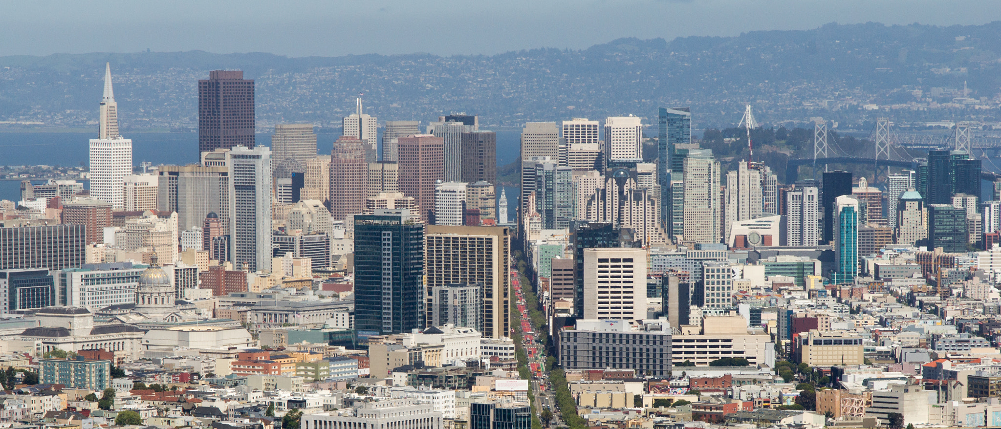 Sony Alpha DSLR-A500 sample photo. View at san francisco from twin peaks photography