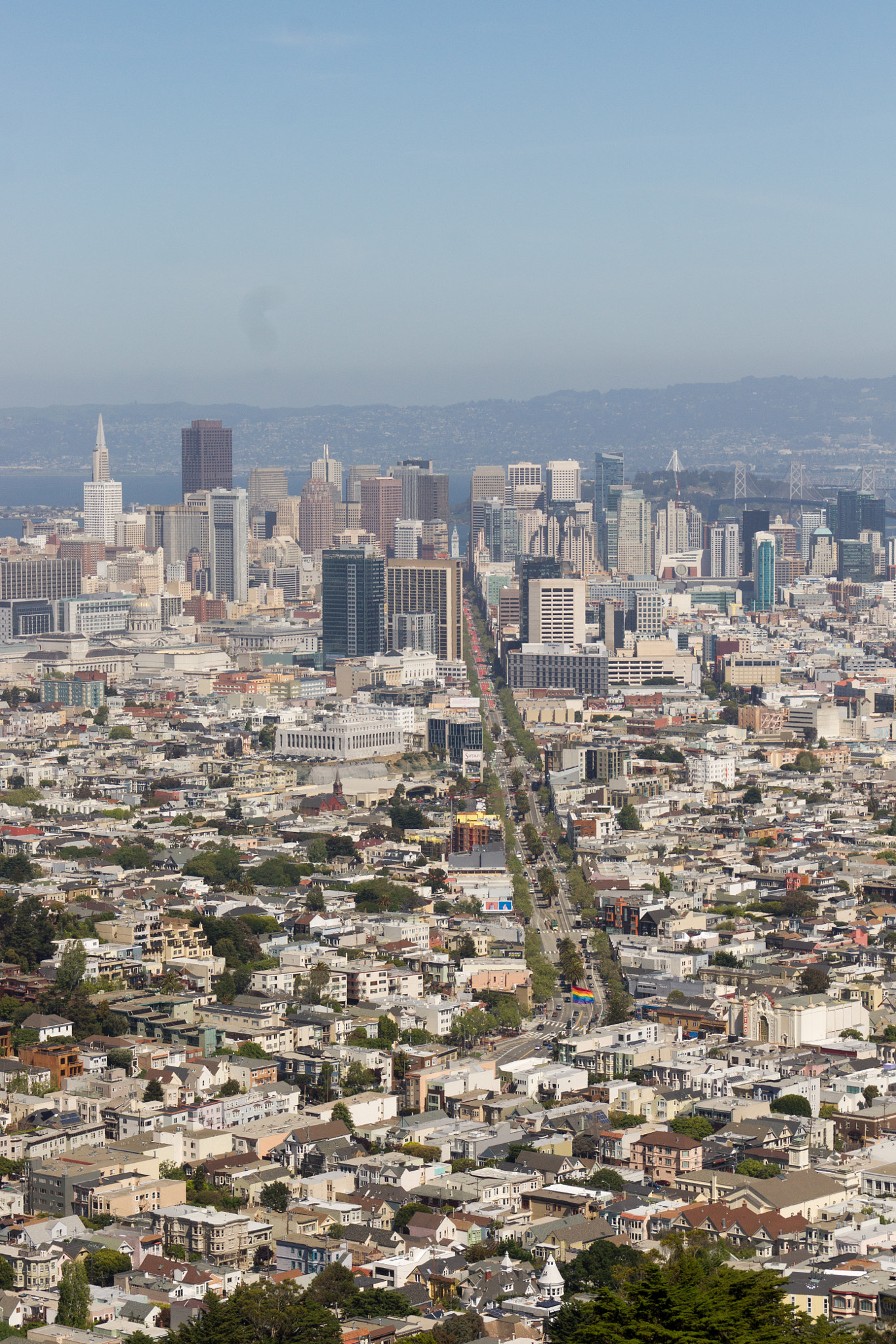 Sony Alpha DSLR-A500 + Tamron AF 28-105mm F4-5.6 [IF] sample photo. View at san francisco from twin peaks photography