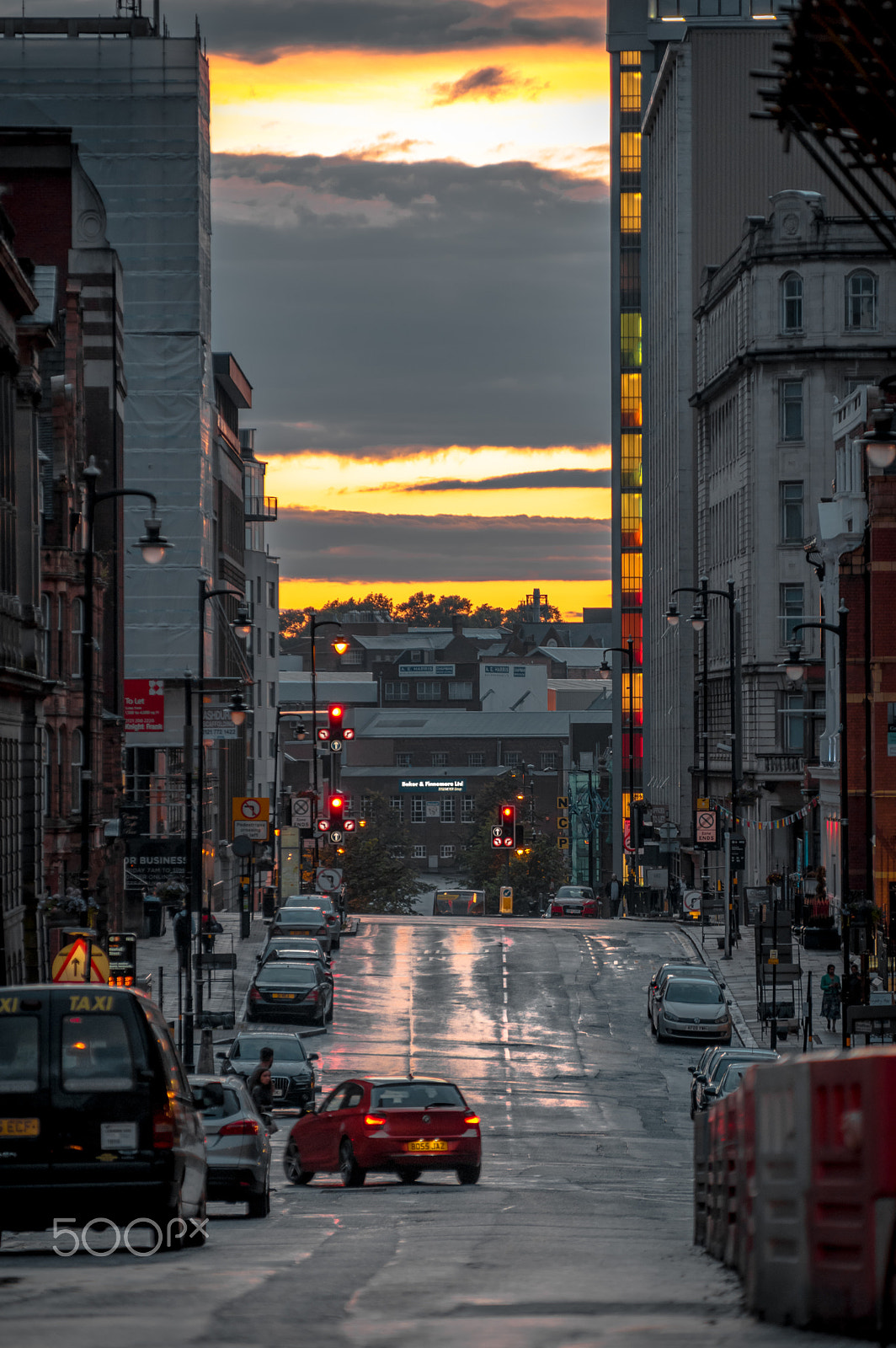 Pentax smc DA* 50-135mm F2.8 ED (IF) SDM sample photo. Birmingham sunset boulevard photography